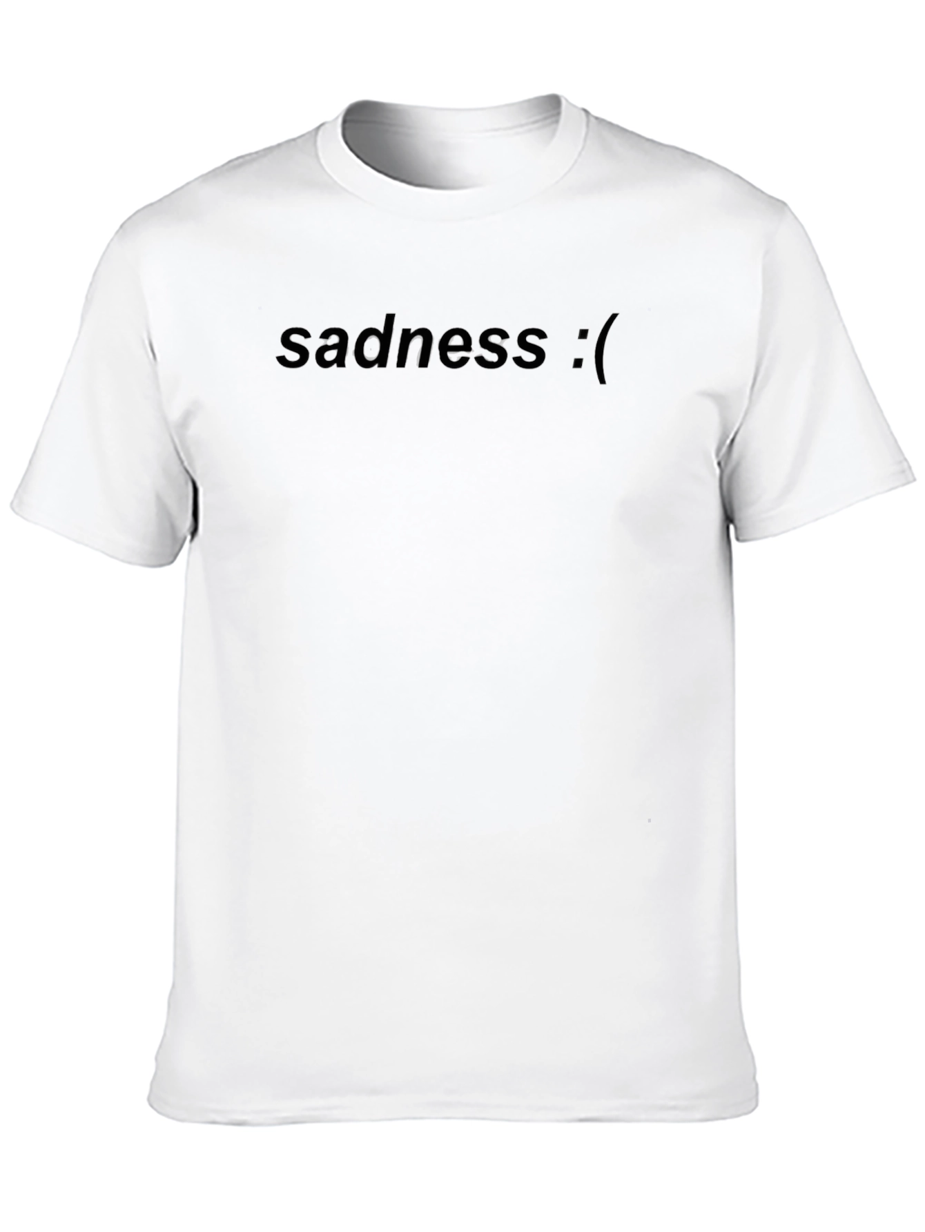 Black Sadness T-Shirt - Black, Unisex Soft Style Tee view 10