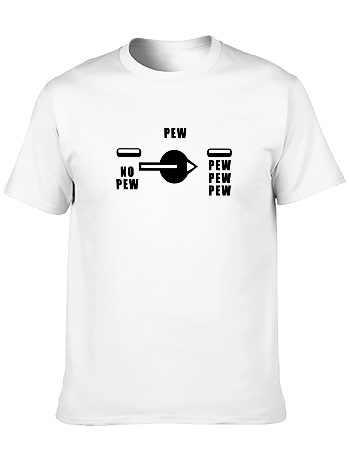 Black Pew Mode Black T-Shirt - Funny Novelty Graphic Tee view 10