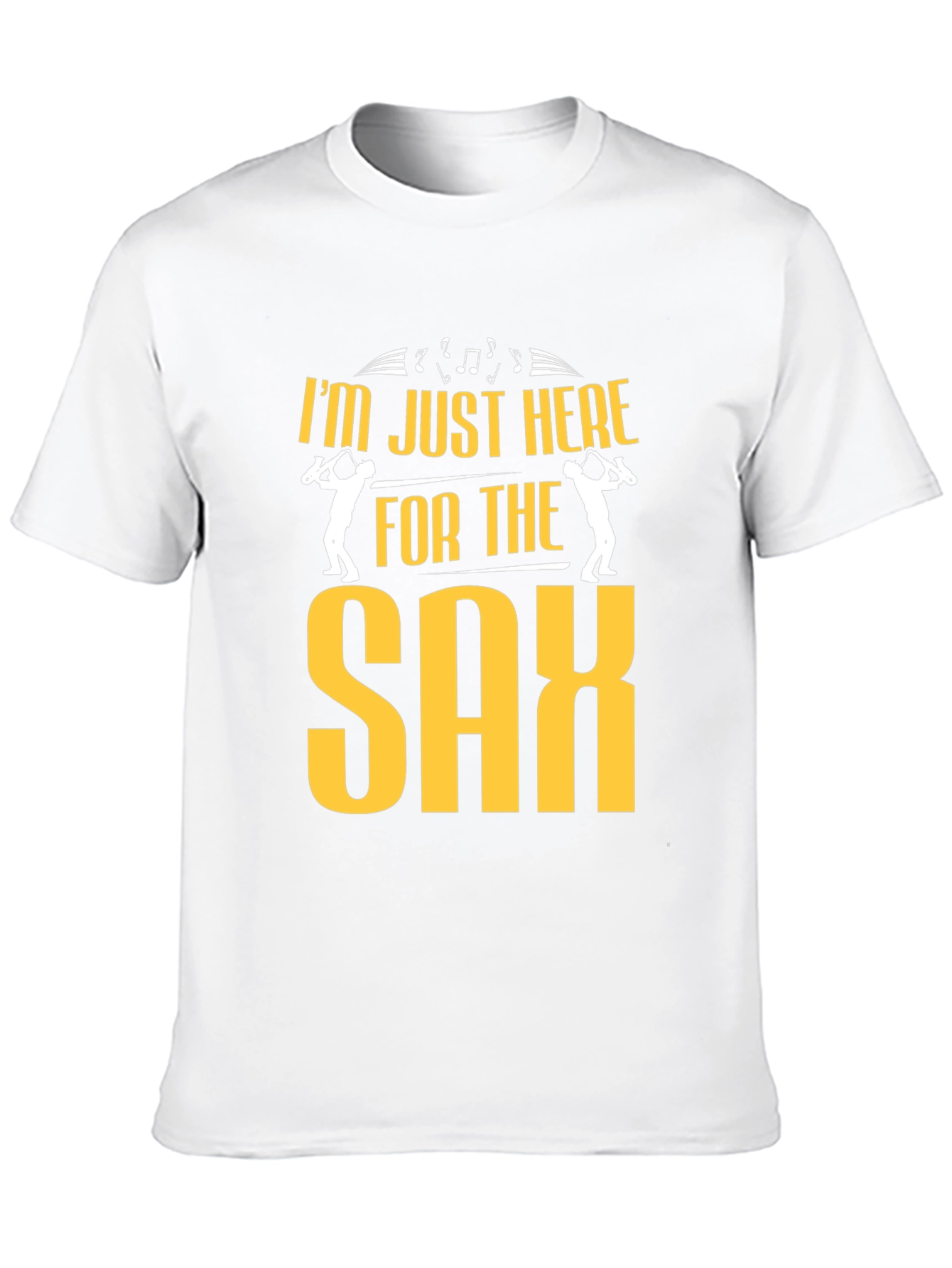 Black I'm Just Here For The Sax - Black Cotton T-Shirt view 10