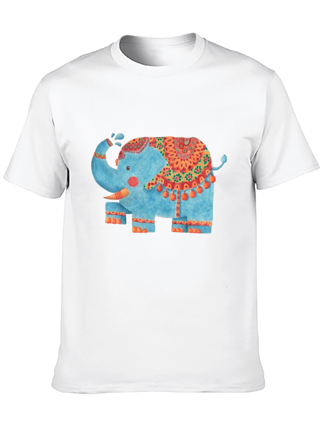 Black Elephant Graphic Tee - Black Cotton T-Shirt view 10