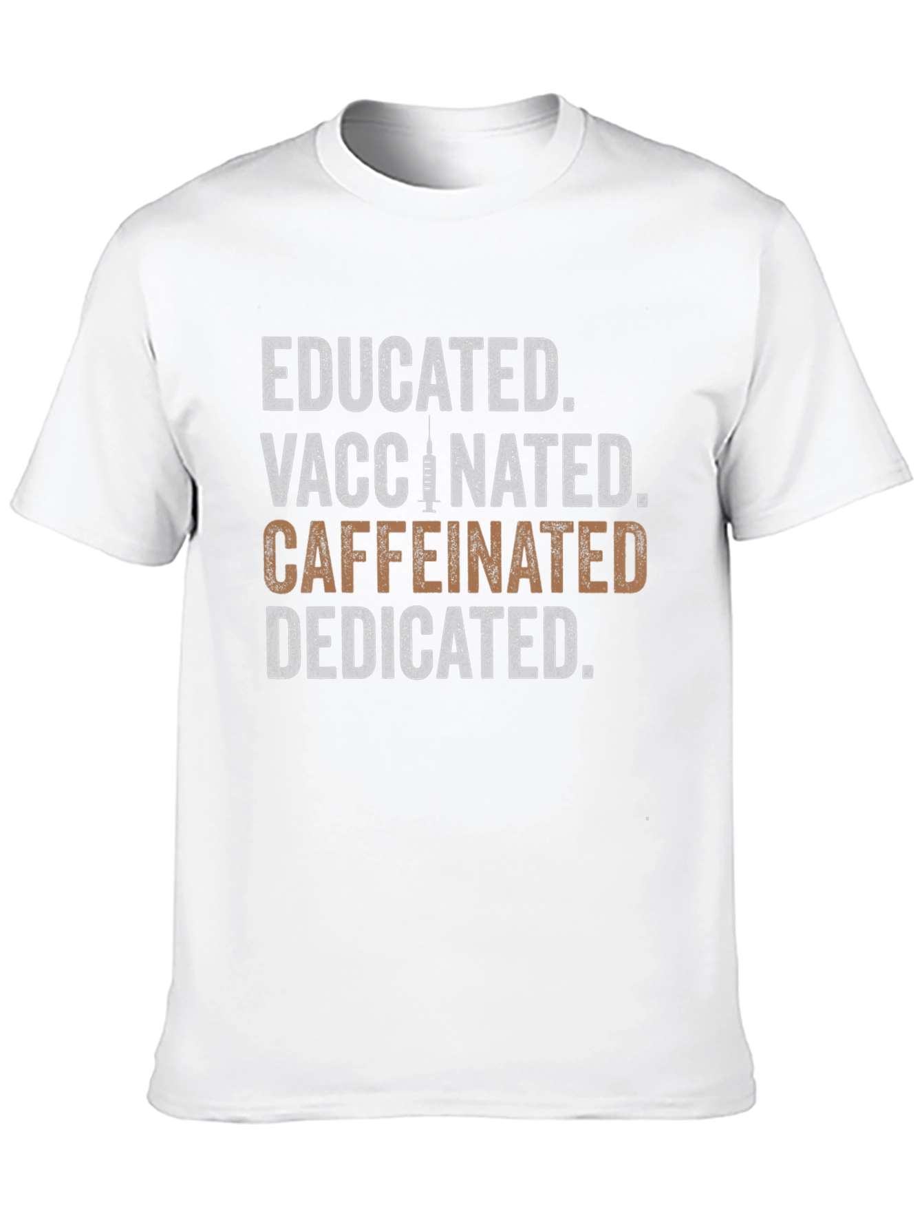 Black Educated Vaccinated Caffeinated Dedicated Graphic Tee view 10