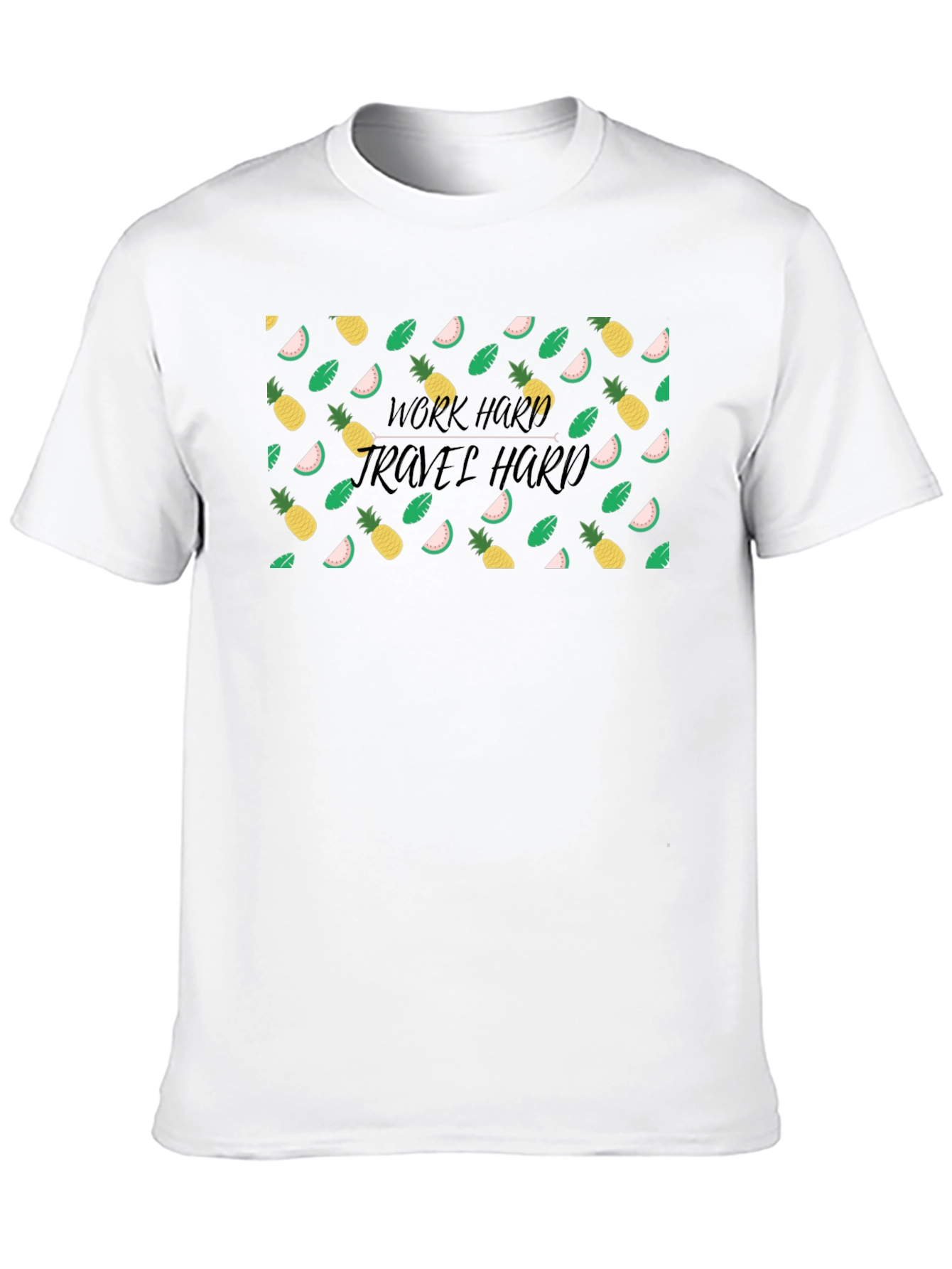 Black Tropical Patterned T-Shirt view 10