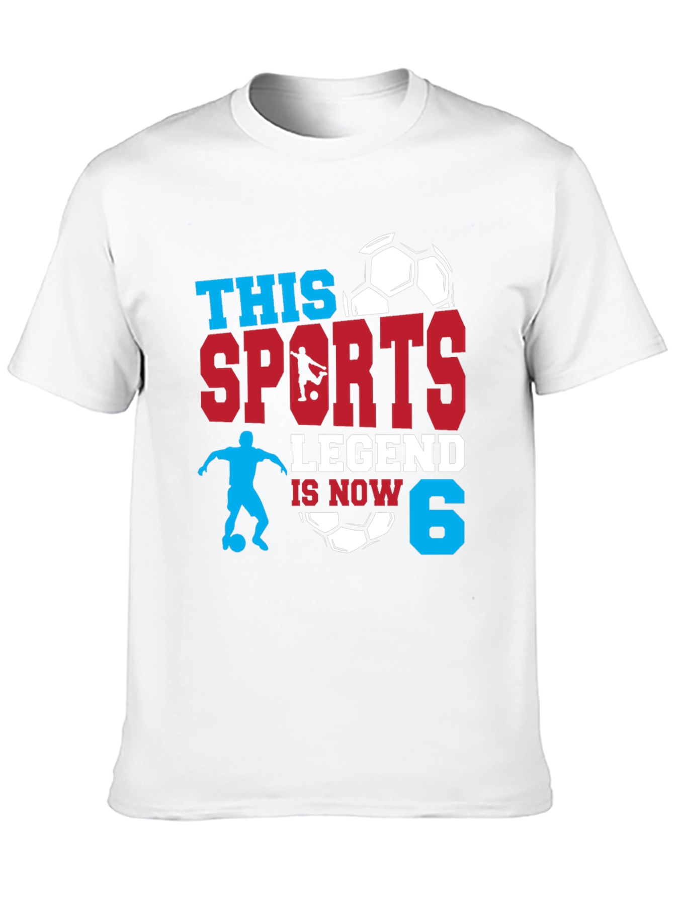 Black Sports Legend 6th Birthday Soccer T-Shirt view 10