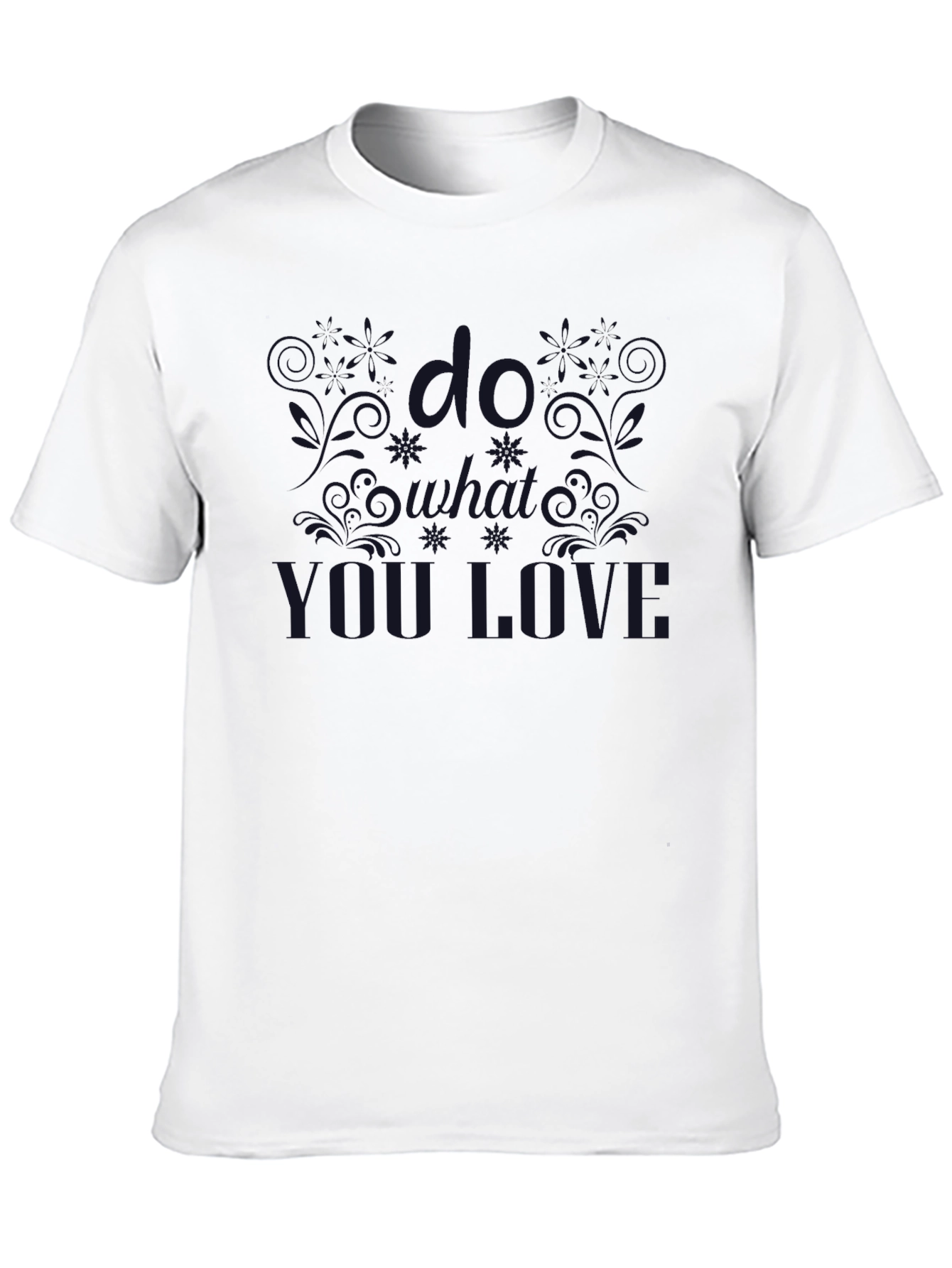 Black Men's Black Graphic Print Crew Neck T-Shirt view 10