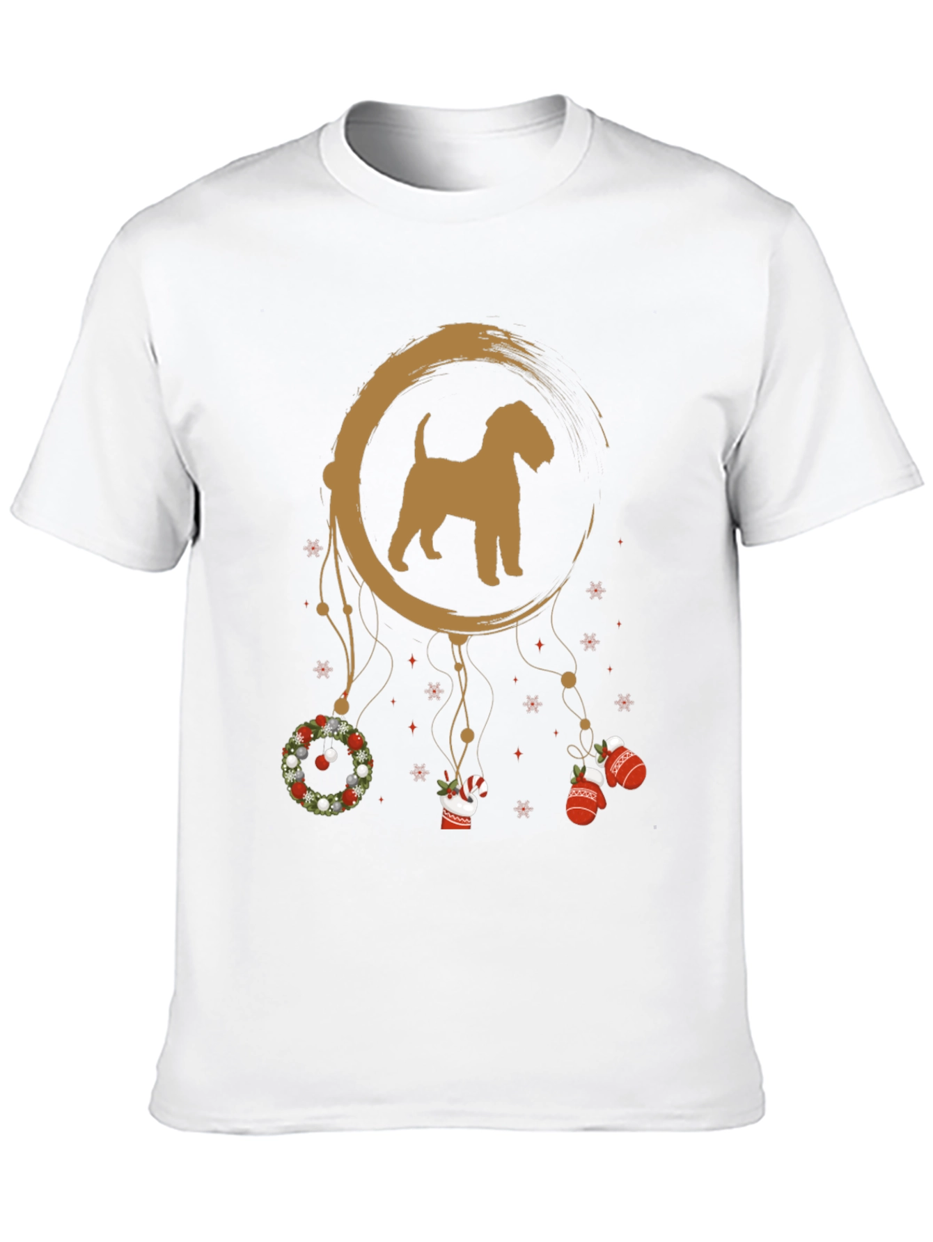 Black Dog Breed Christmas Dreamcatcher T-Shirt view 10