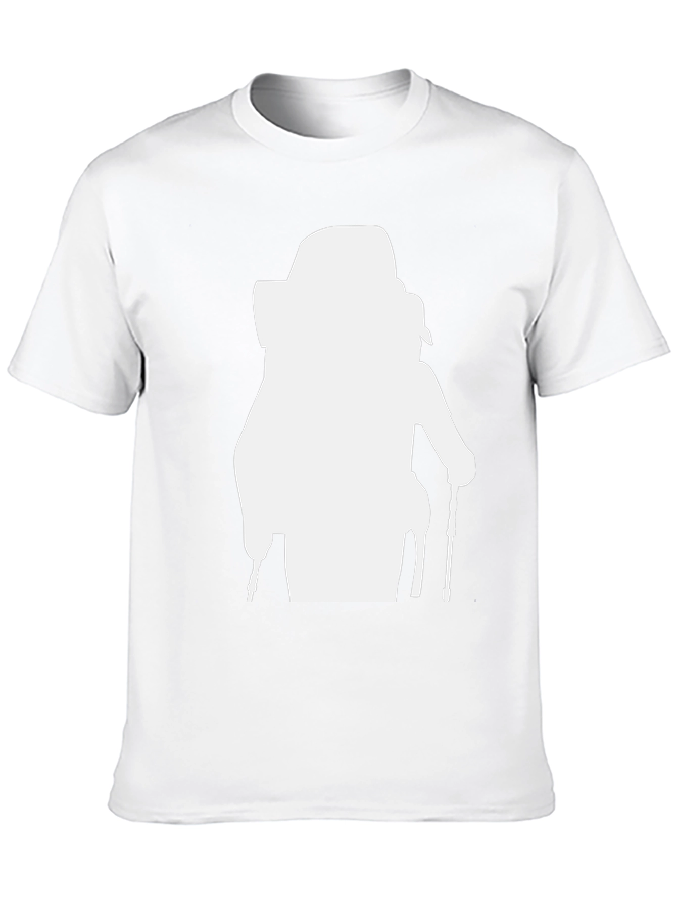 Black Hiker Silhouette Graphic Tee - Black Cotton Blend view 10