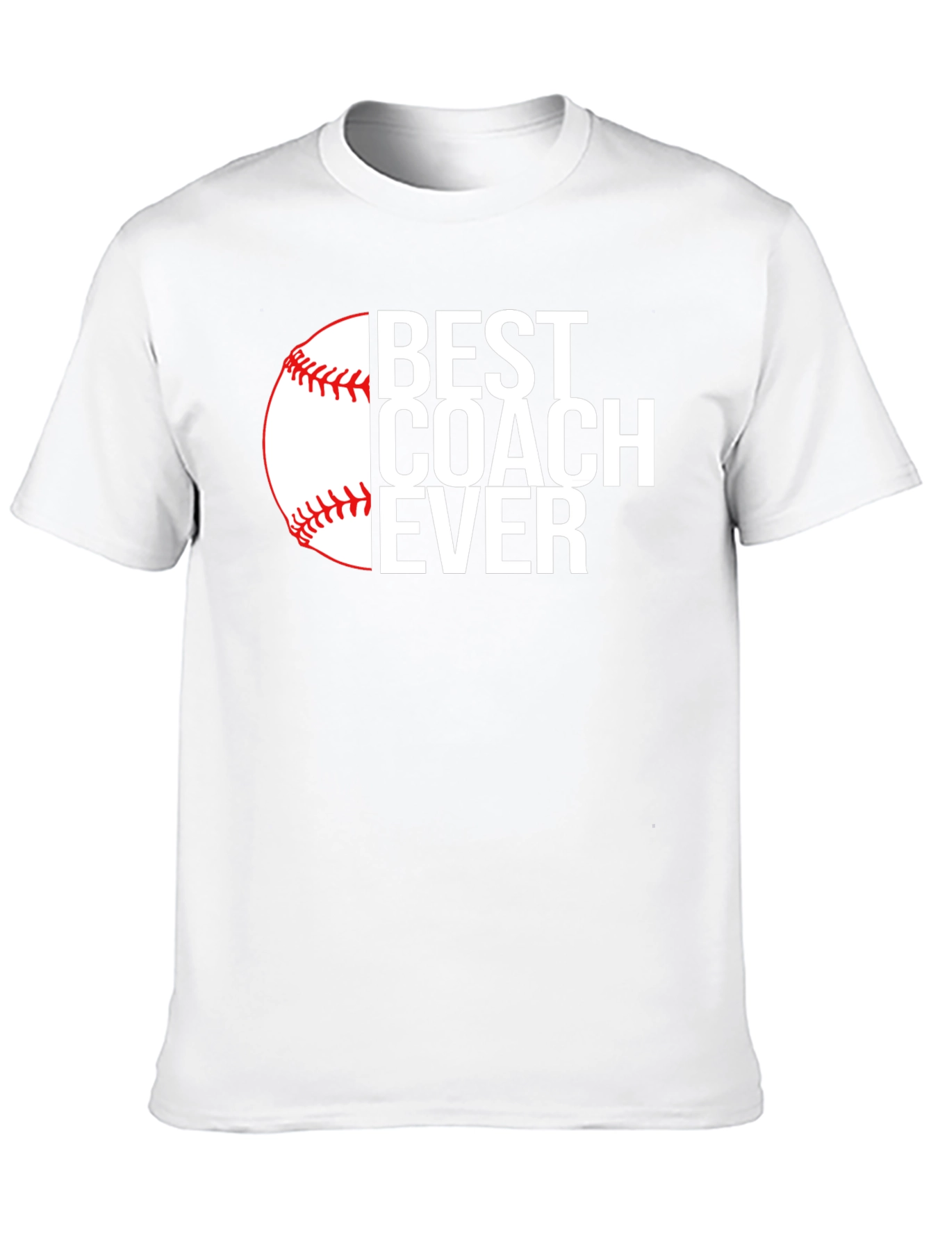 Black Best Coach Ever Baseball T-Shirt - Black view 10