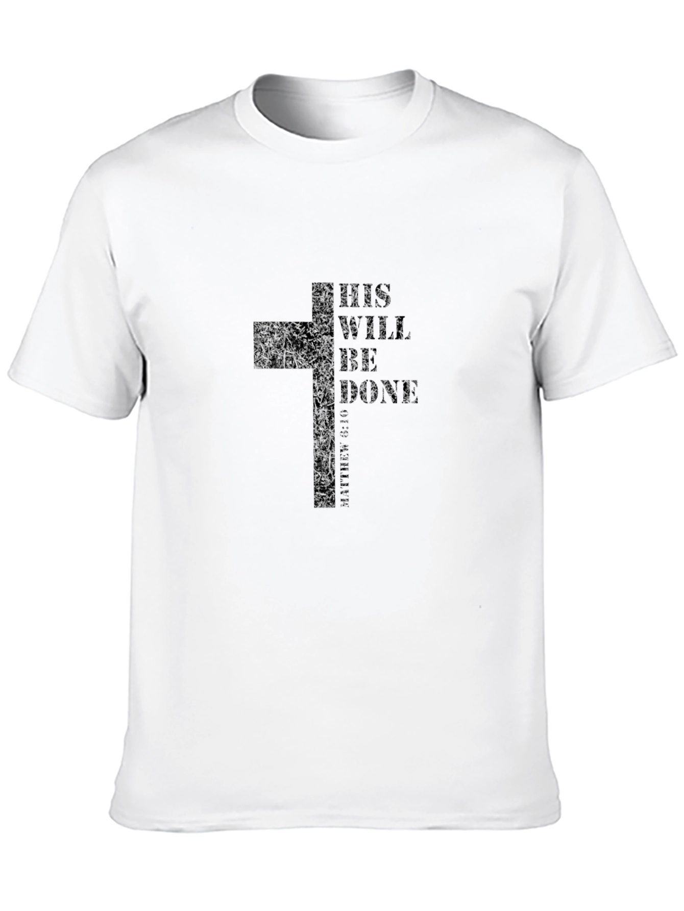 Black Faith Inspired T-Shirt - "His Will Be Done" view 10