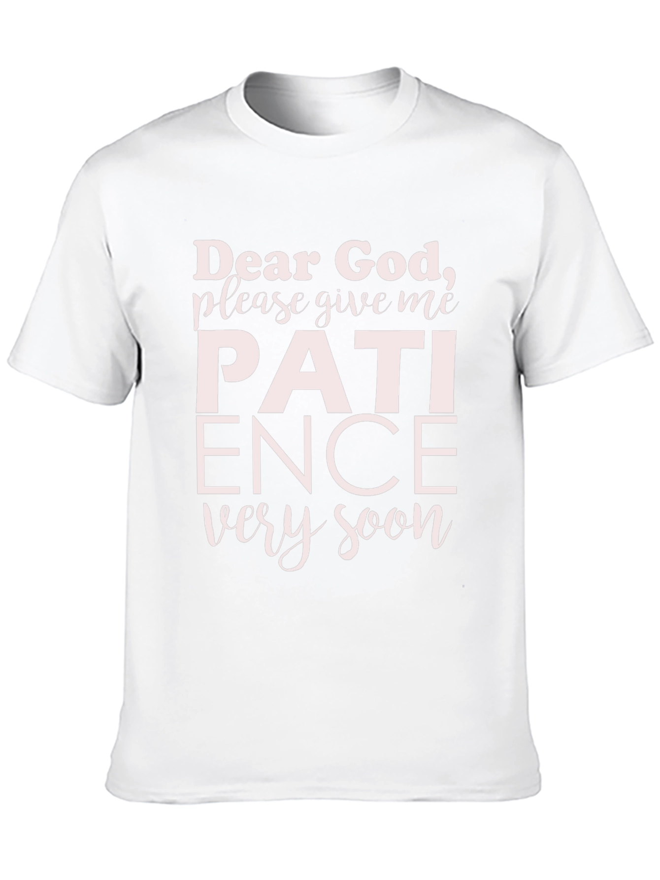 Black Dear God Patience Graphic T-Shirt view 10