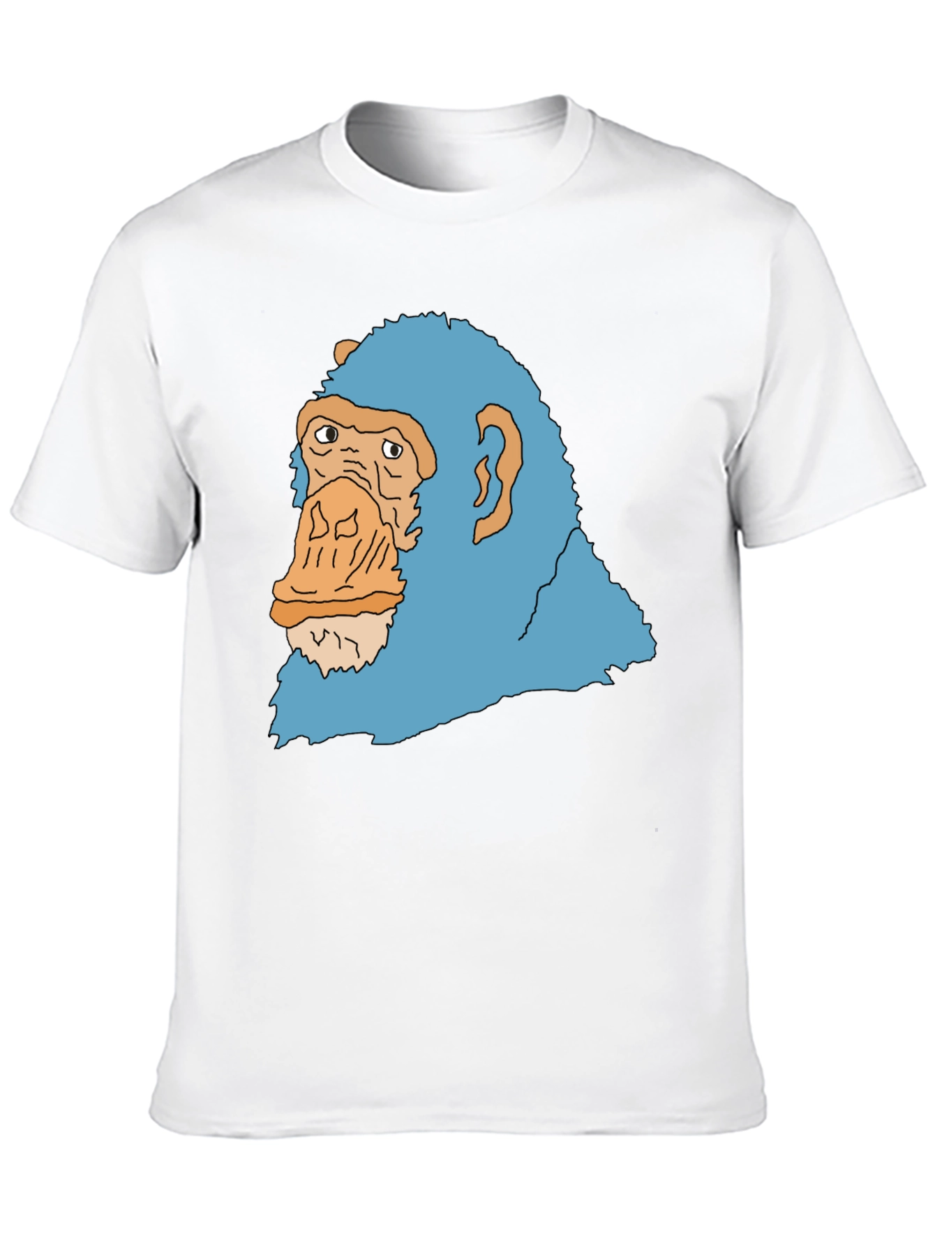 Black Blue Monkey Graphic Black T-Shirt view 10