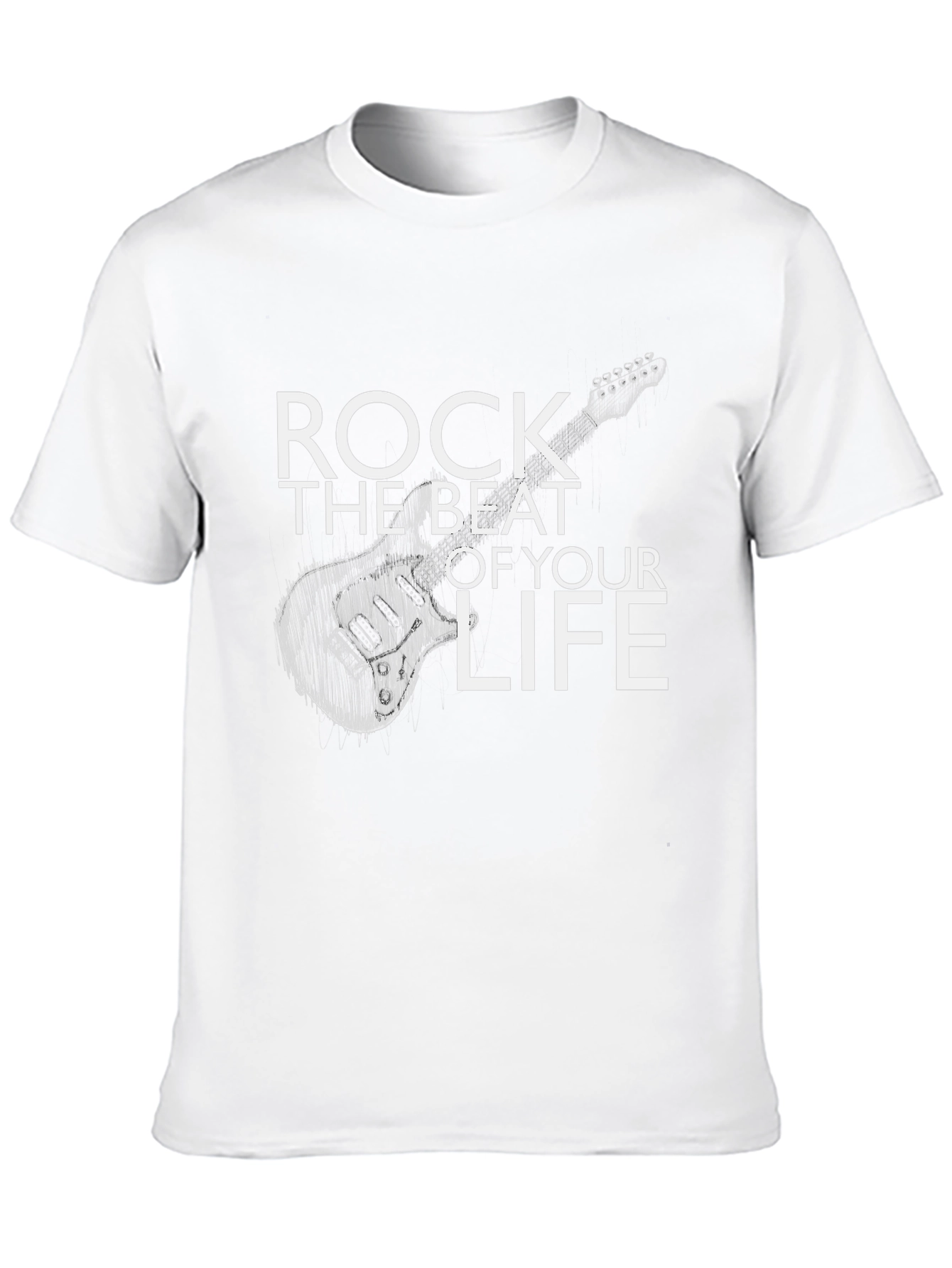 Black Rock the Beat Guitar Graphic Tee - Black view 10