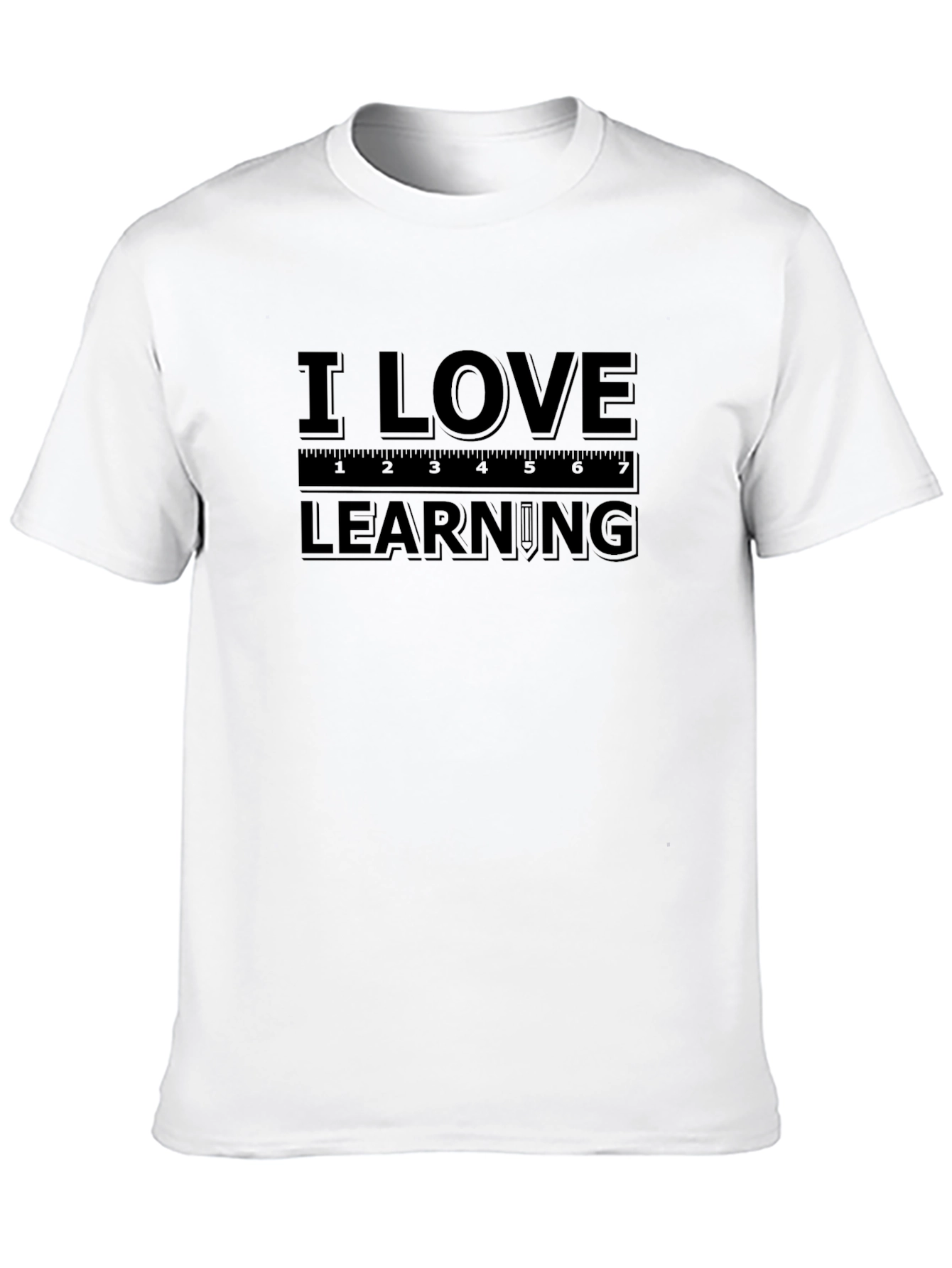 Black I Love Learning Black Graphic Tee view 10