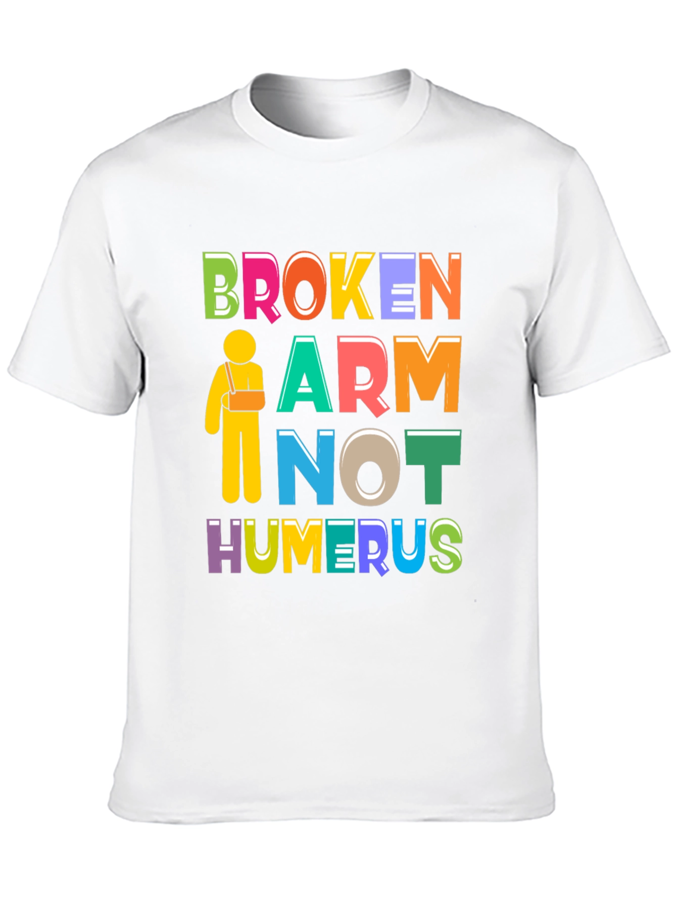Black Broken Arm Humor Graphic Tee view 10
