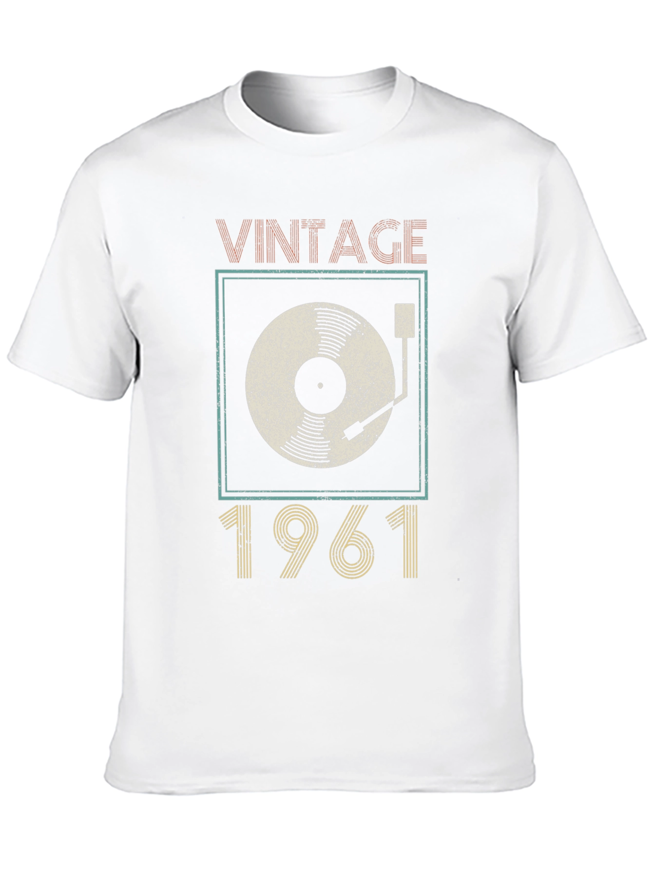 Black Vintage 1961 Record Player Graphic T-Shirt view 10