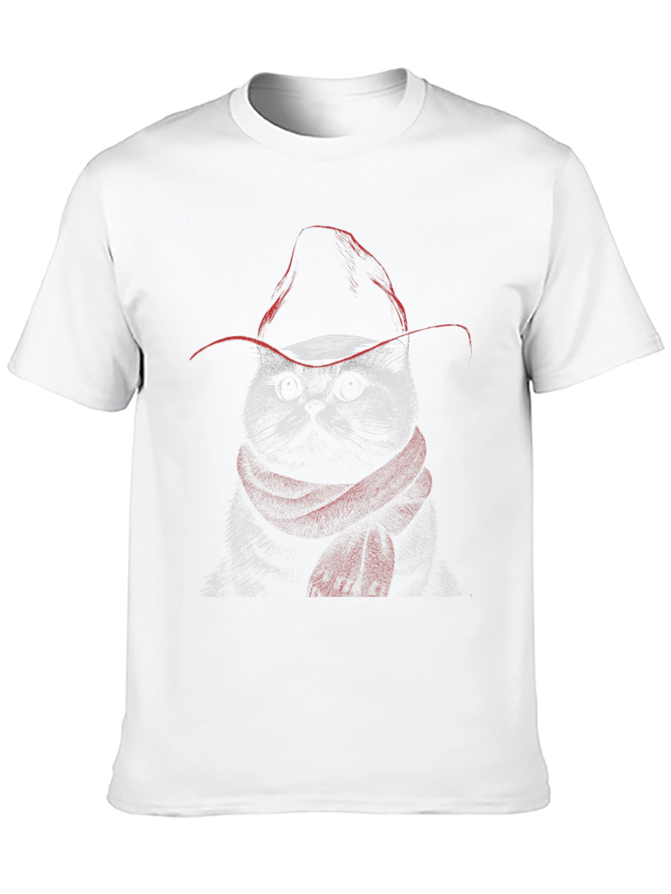 Black Cool Cat Cowboy T-Shirt - Unisex view 10