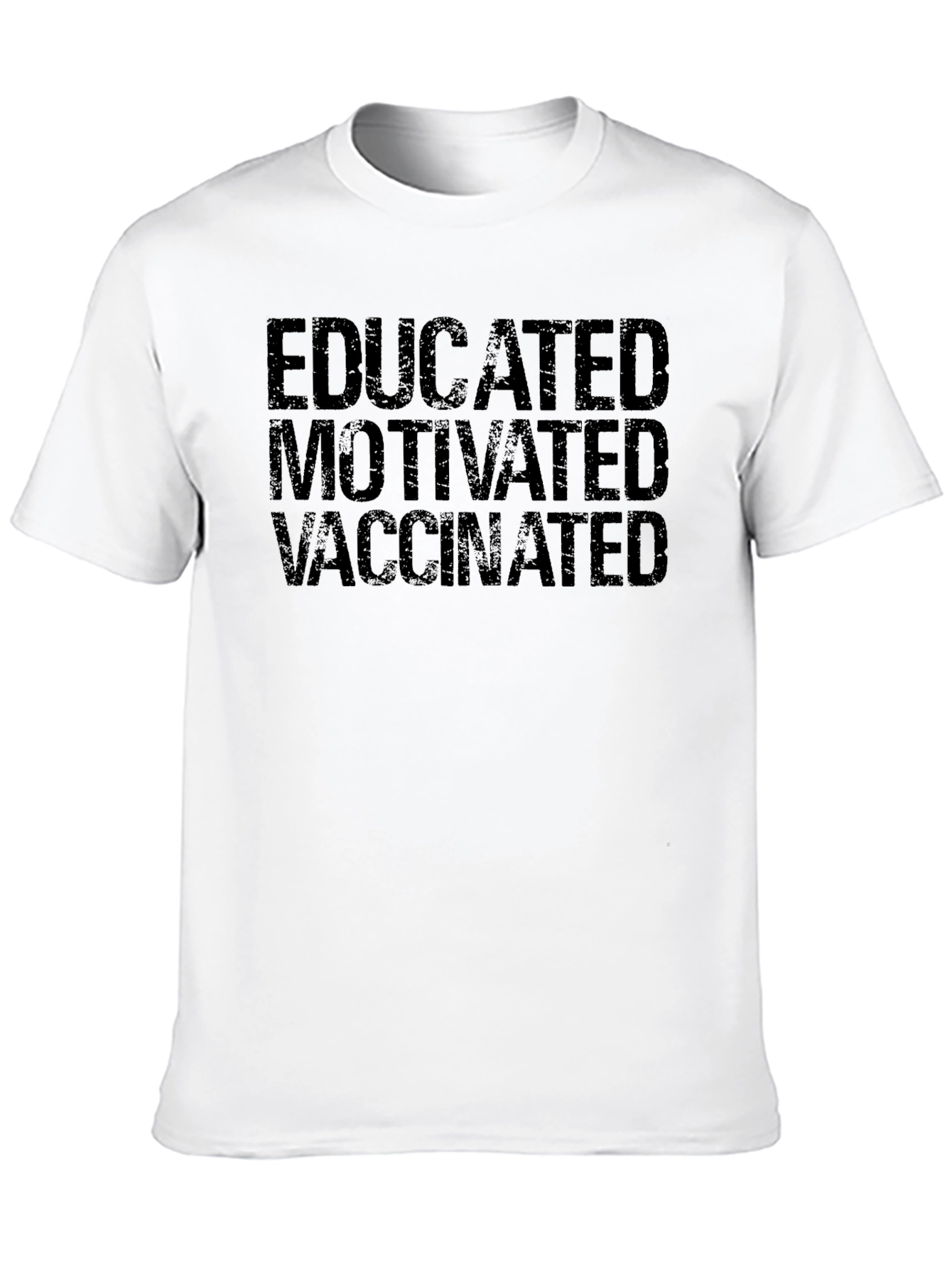 Black Educated Motivated Vaccinated T-Shirt view 10
