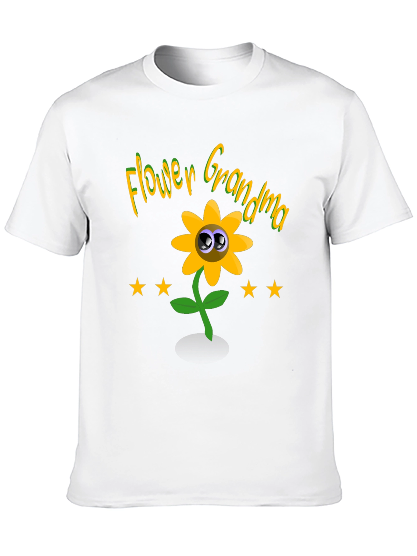 Black Flower Grandma Novelty Graphic T-Shirt view 10