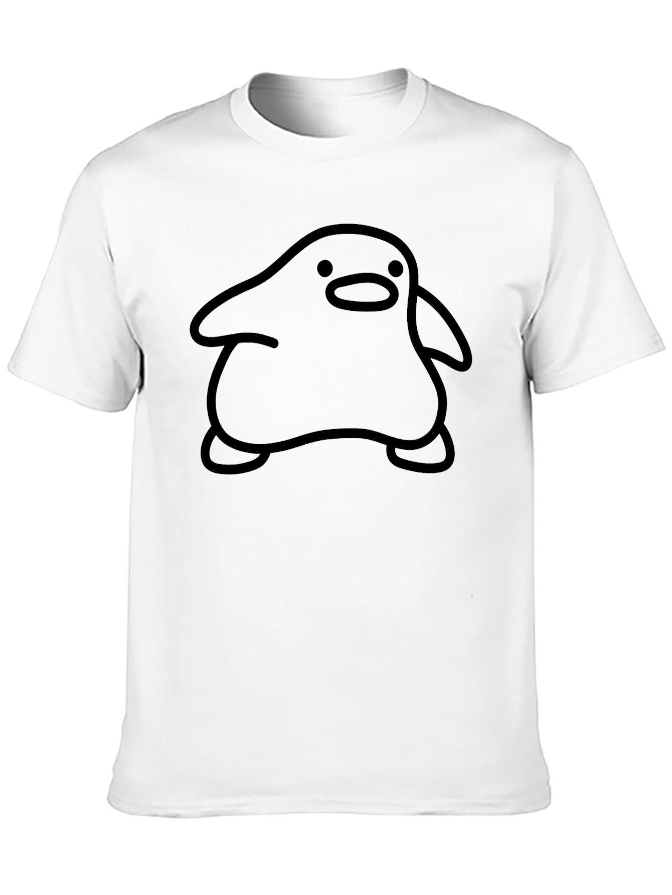 Black Men's Black Graphic Tee - Blob Character view 10