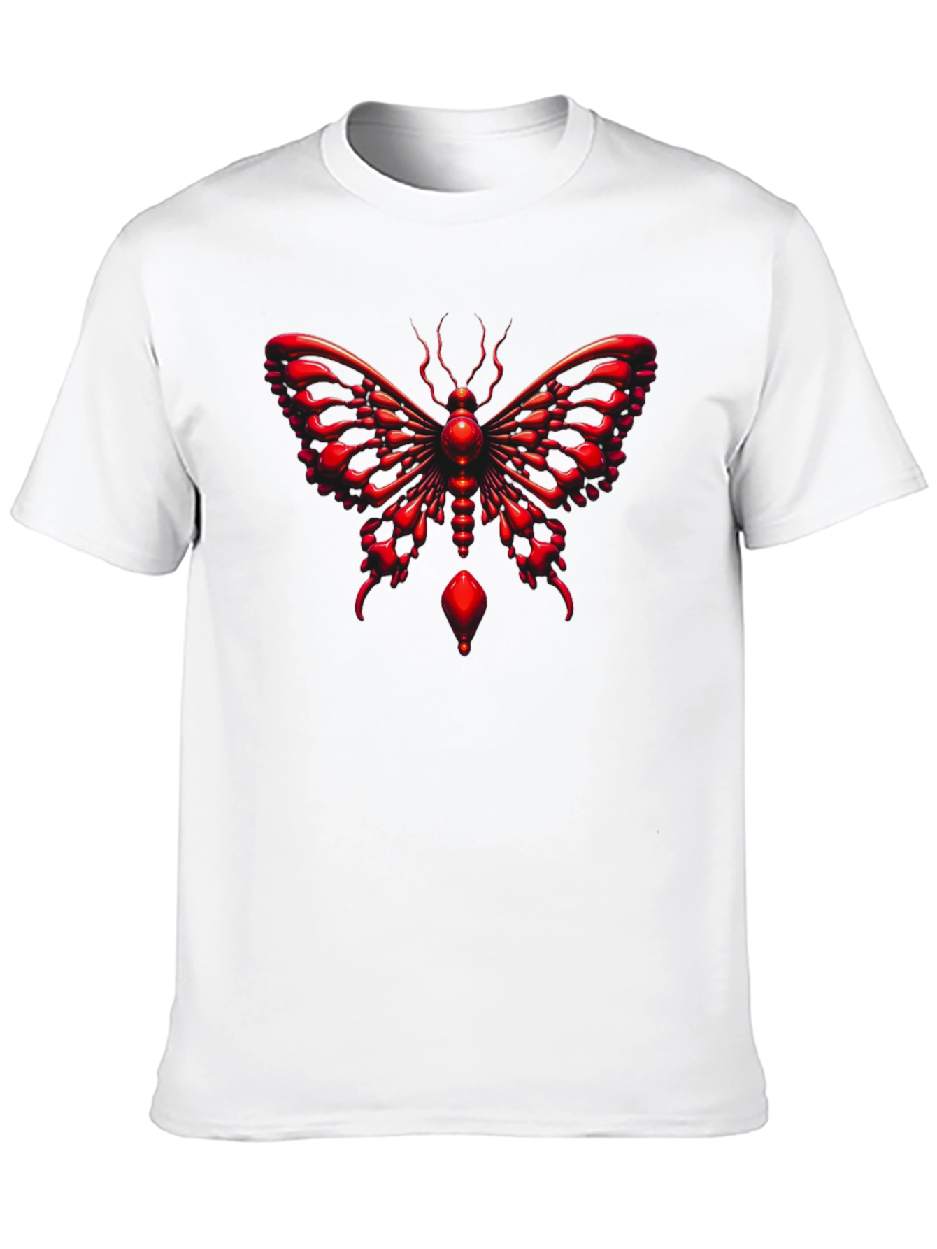 Black Red Butterfly Graphic Tee view 10