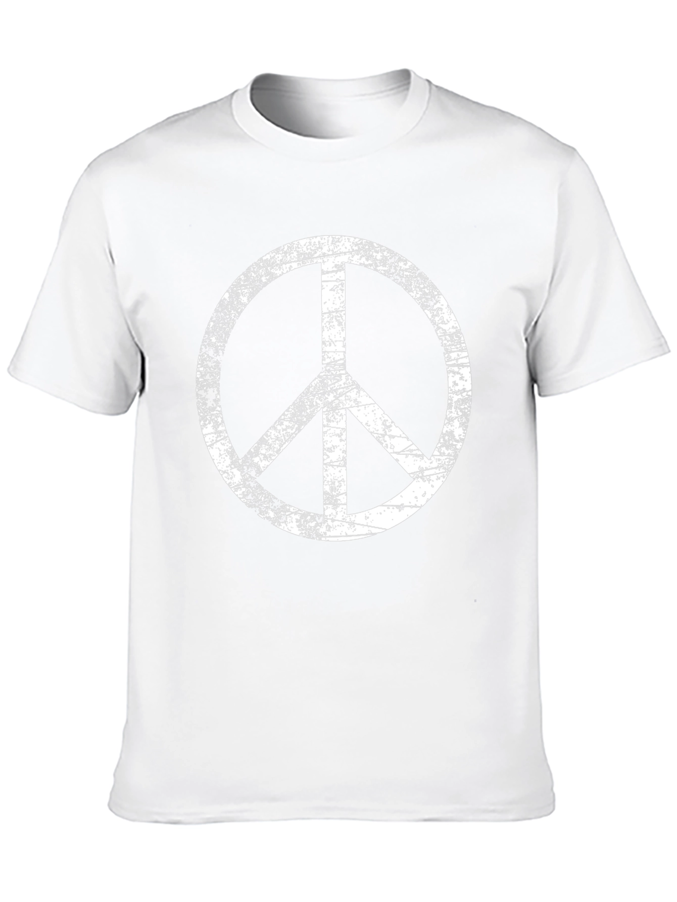 Black Distressed Peace Sign Black T-Shirt view 10