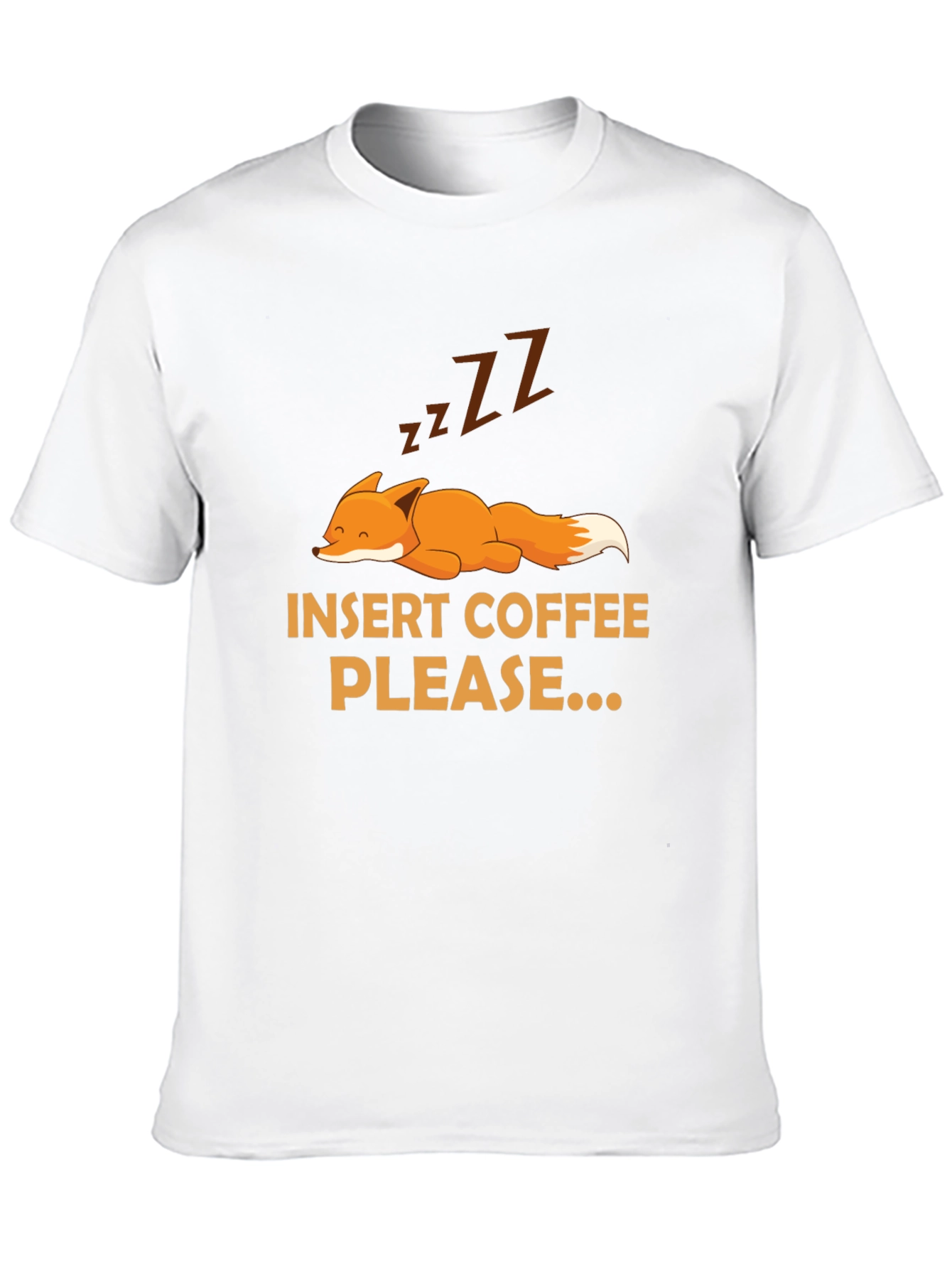 Black Insert Coffee Please Fox Graphic Tee view 10