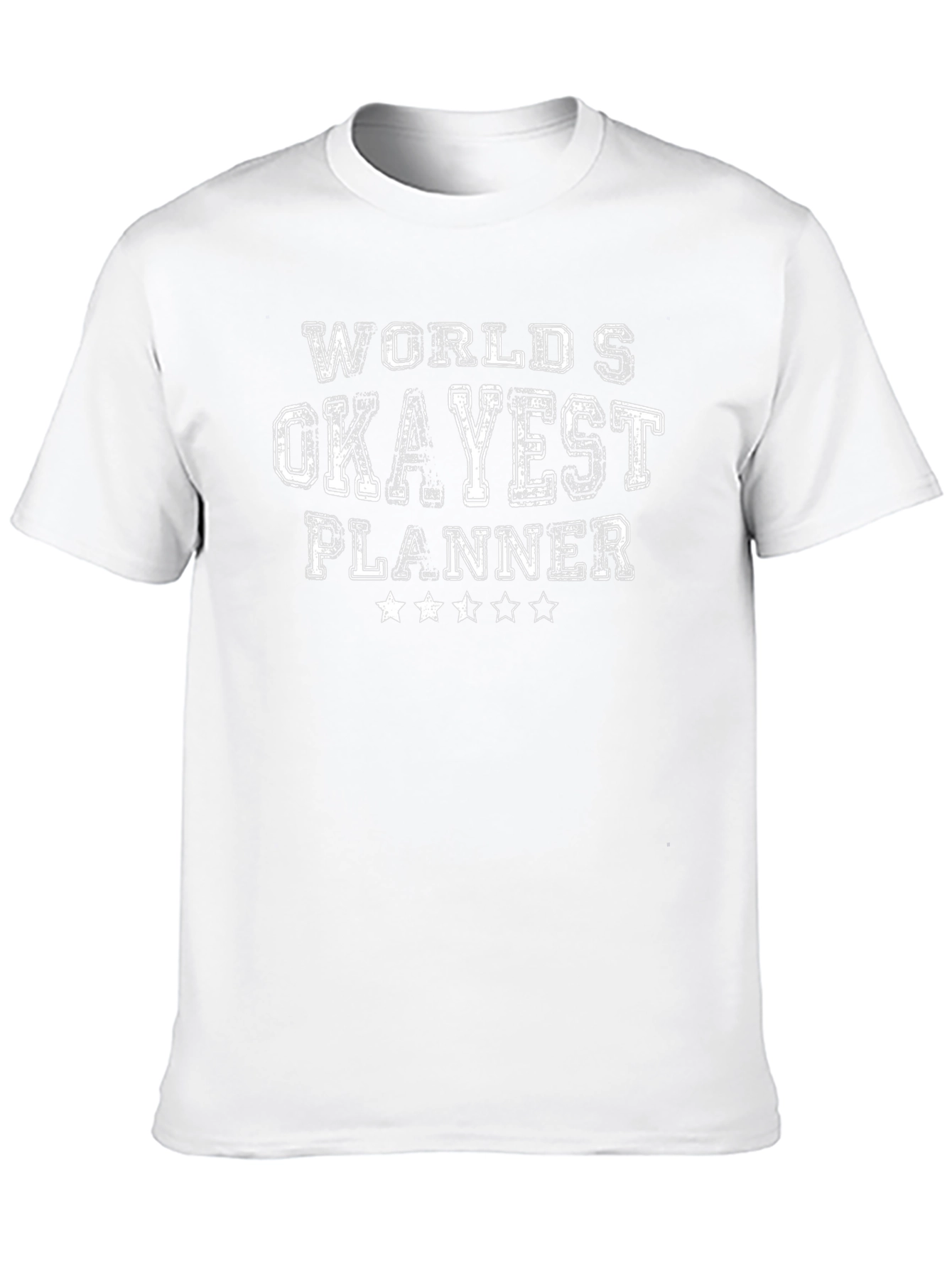 Black World's Okayest Planner Black T-Shirt view 10