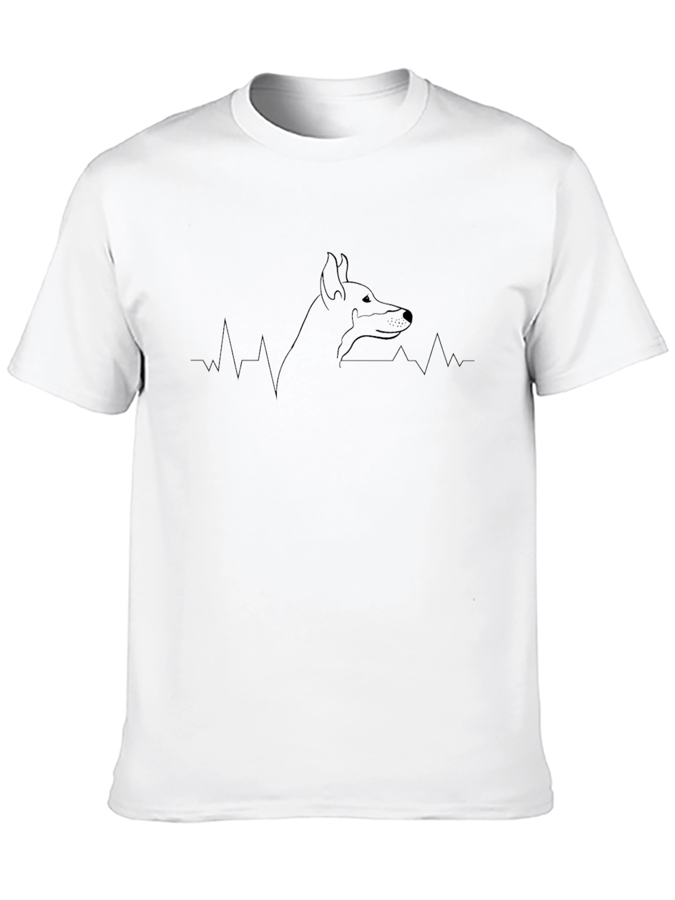 Black Dog Heartbeat T-Shirt - Minimalist Design view 10