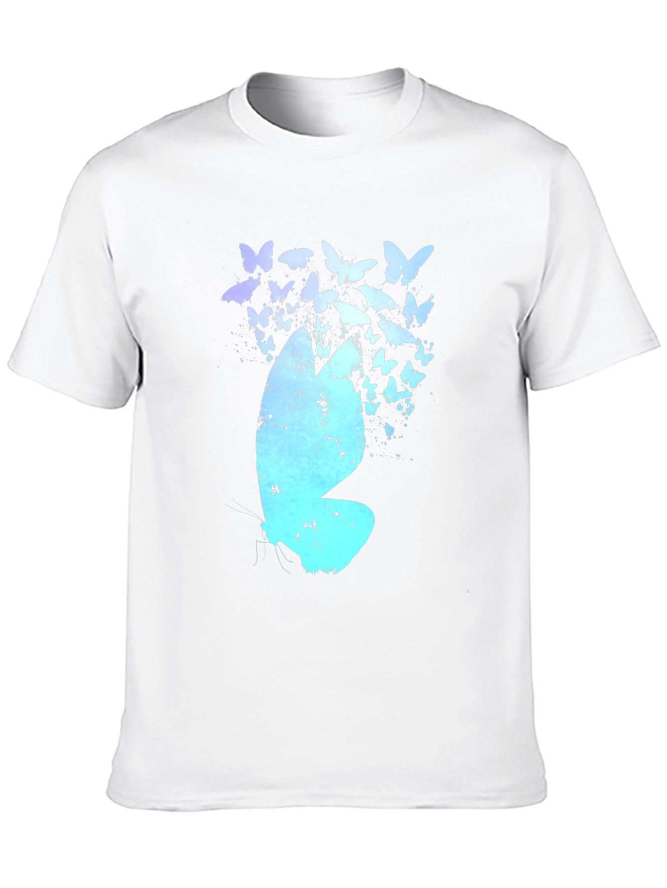 Black Butterfly Effect Graphic Tee - Black Cotton Blend Shirt view 10