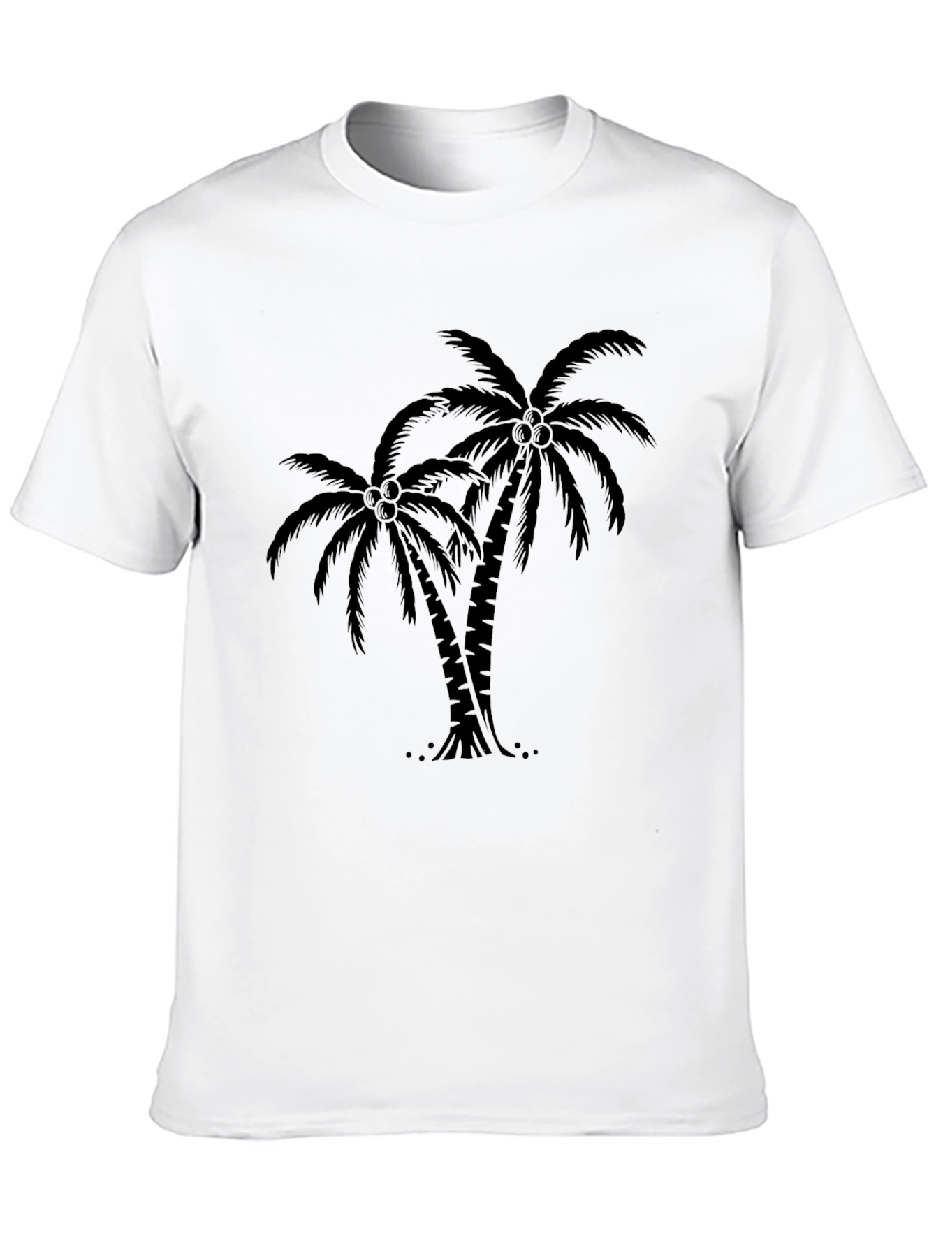 Black Tropical Palm Tree Graphic Tee - Black view 10