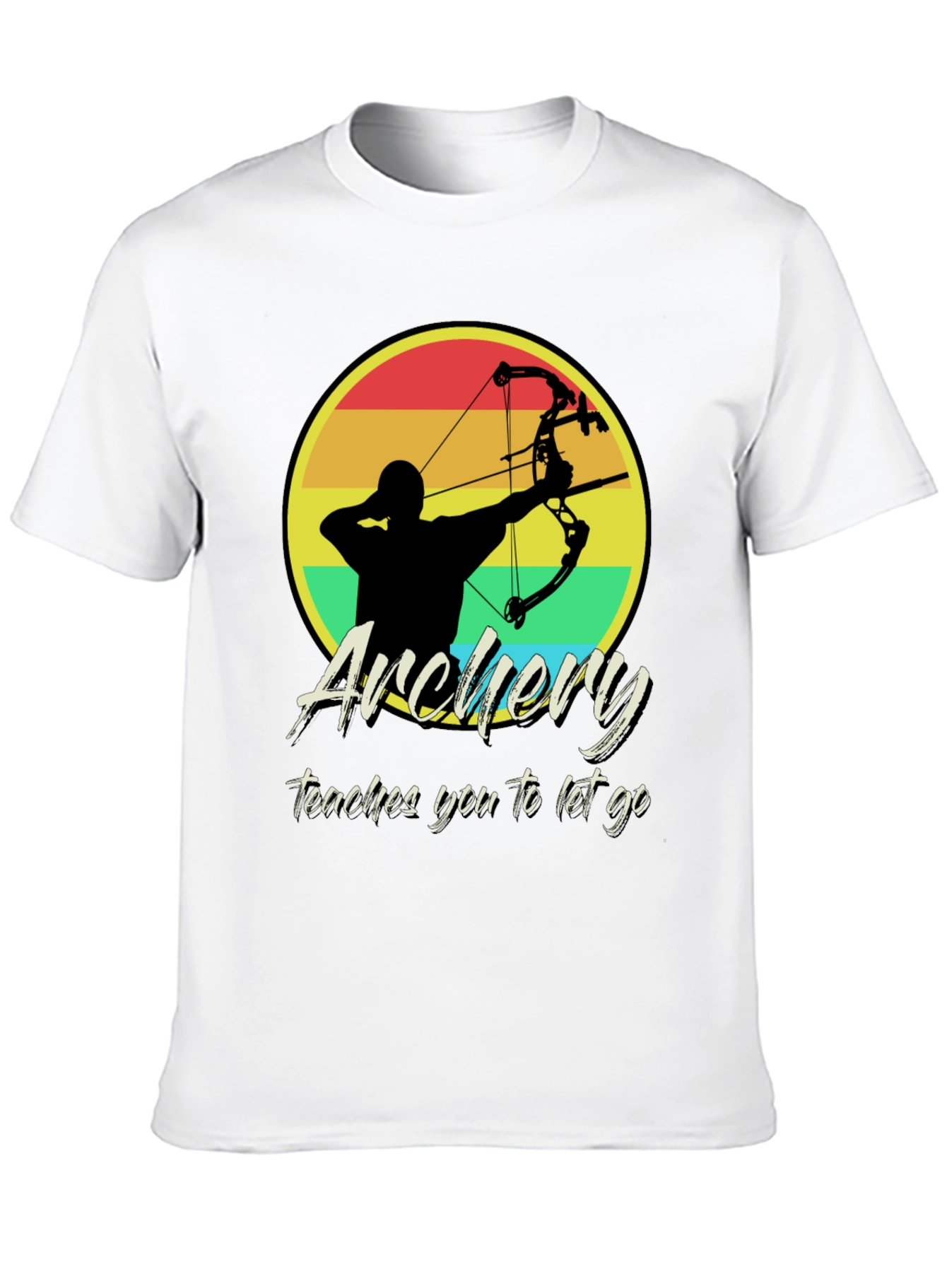 Black Archery Teaches You To Let Go T-Shirt view 10