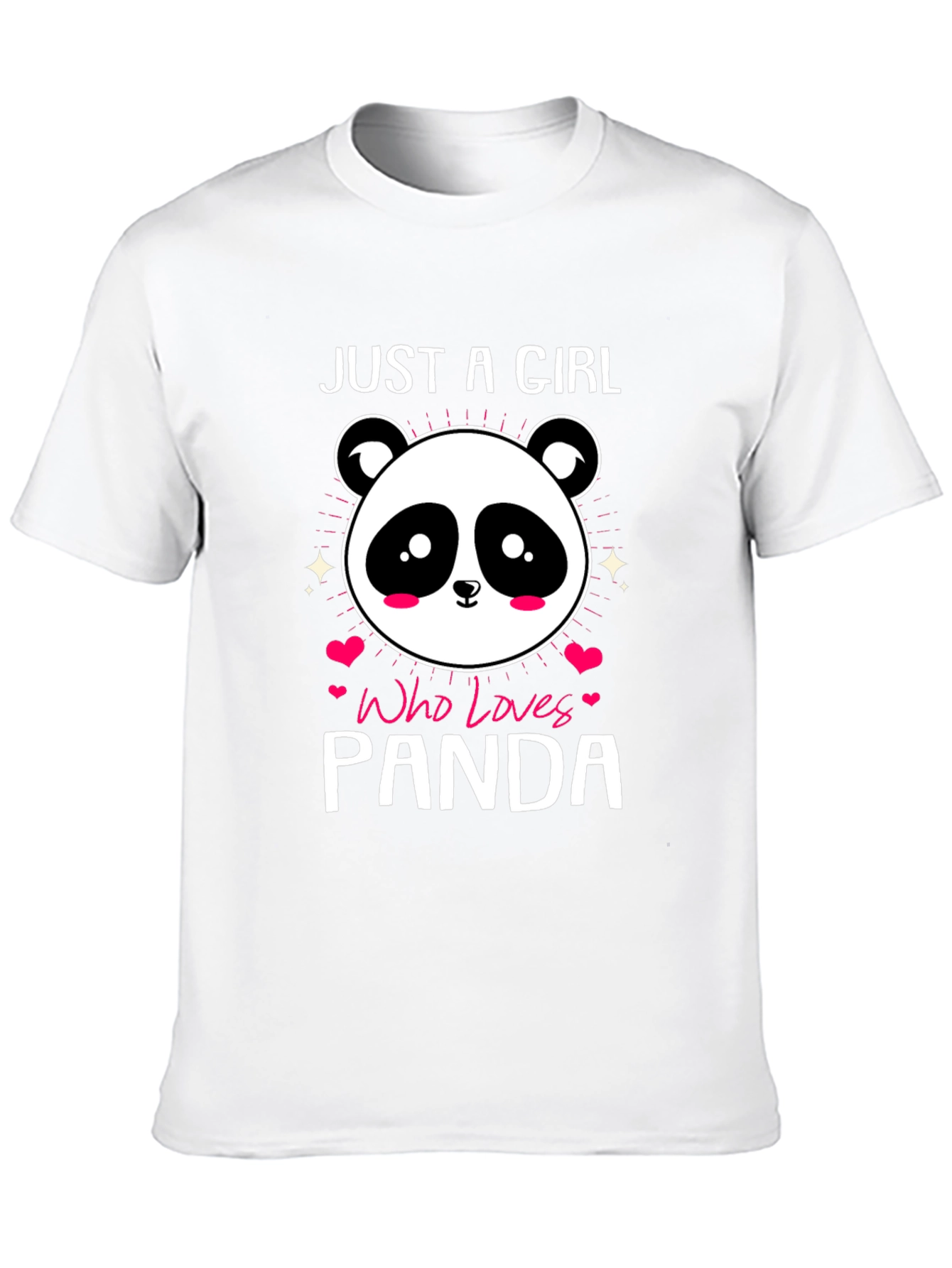Black Just A Girl Who Loves Panda T-Shirt view 10