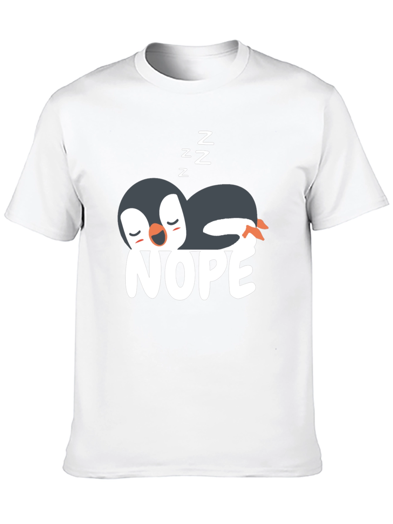 Black Nope Penguin T-Shirt - Funny & Relaxed Style view 10