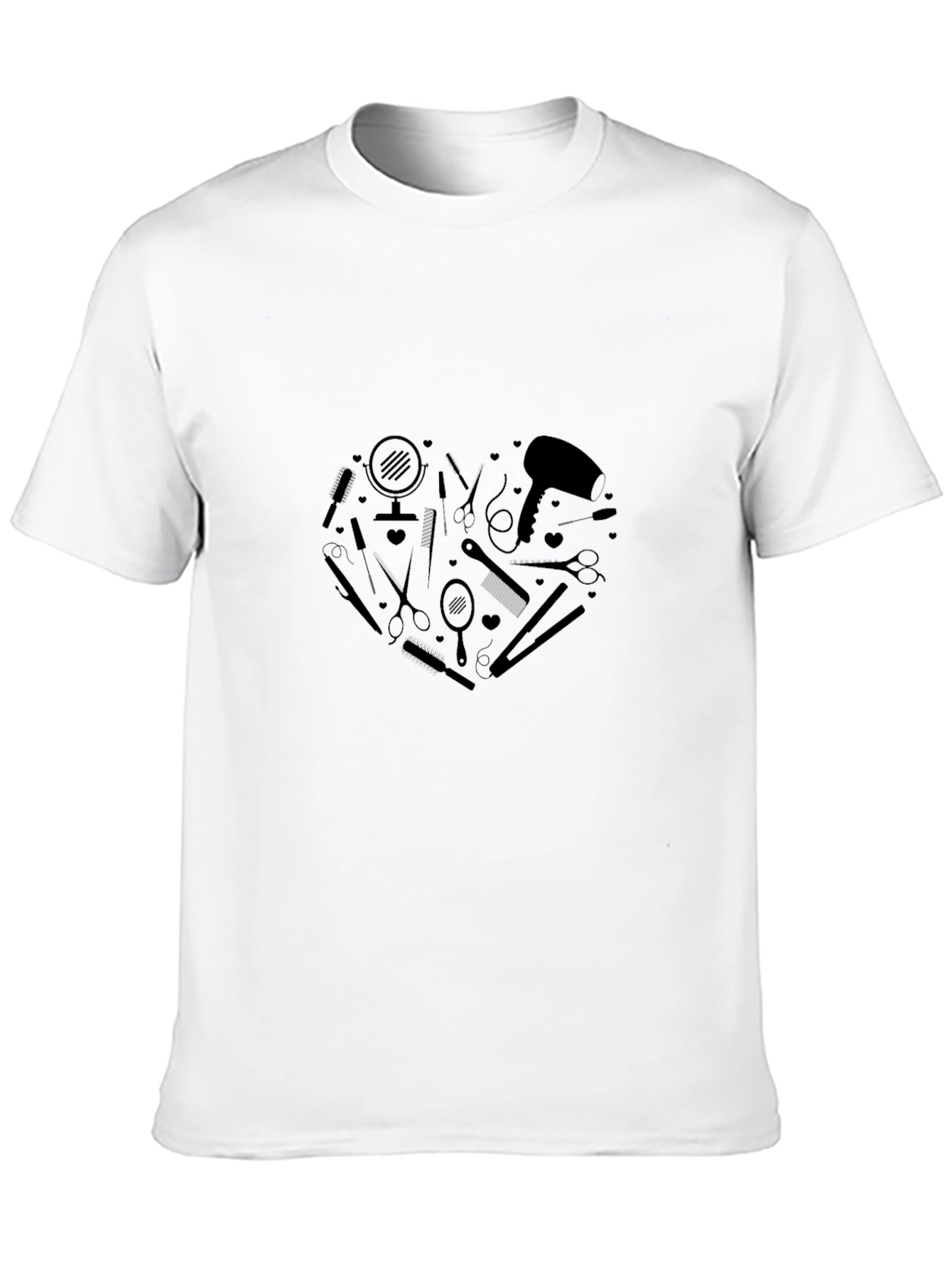 Black Stylist Heart Graphic Tee - Salon & Barber Love view 10