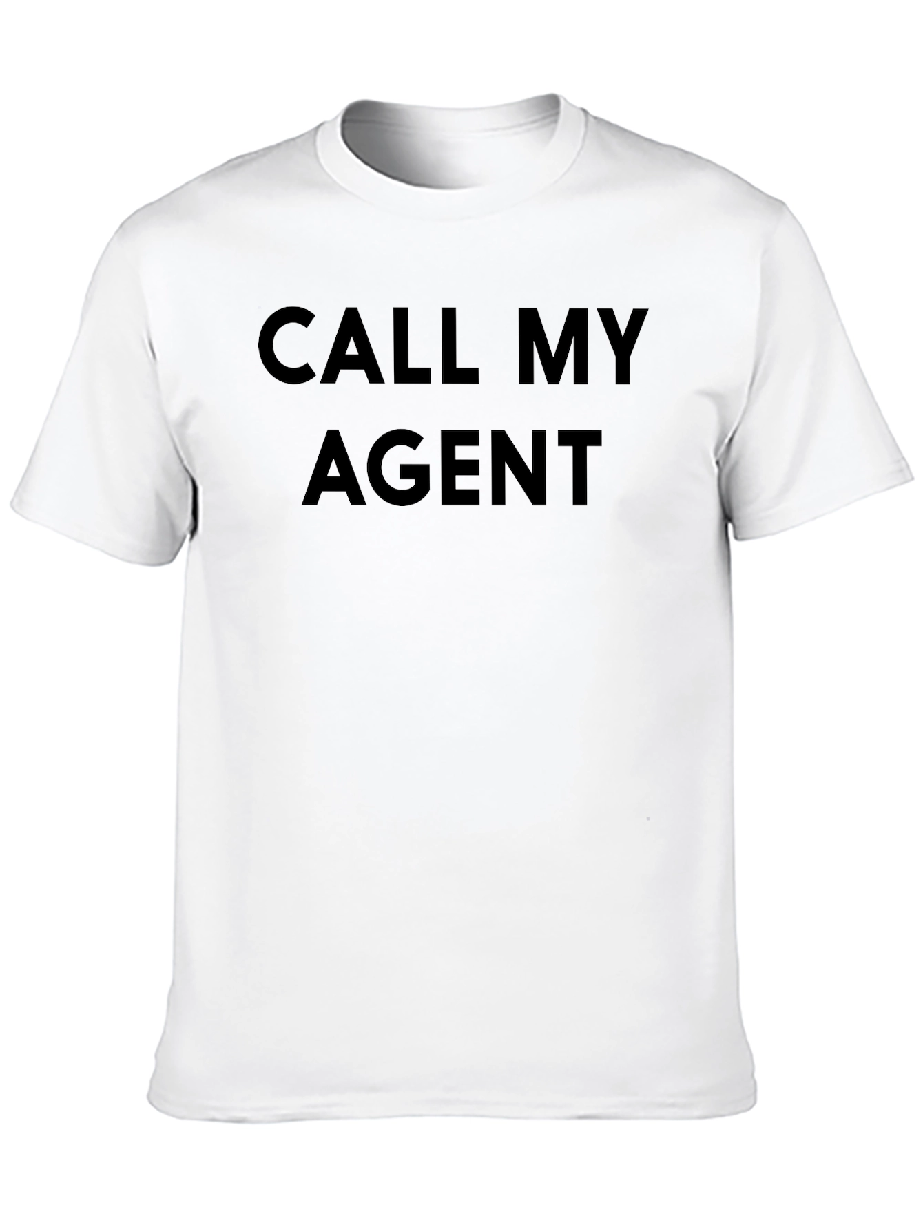 Black Call My Agent Graphic Tee - Funny T-Shirt view 10