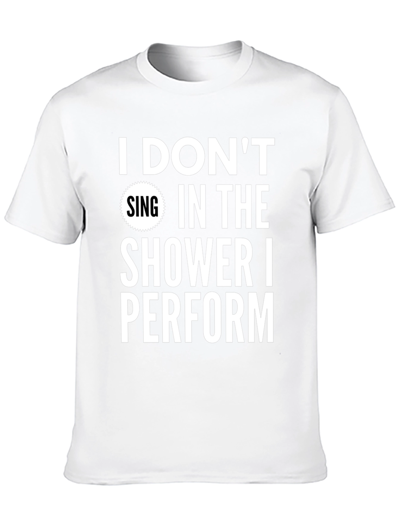 Black Funny Shower Singer T-Shirt view 10