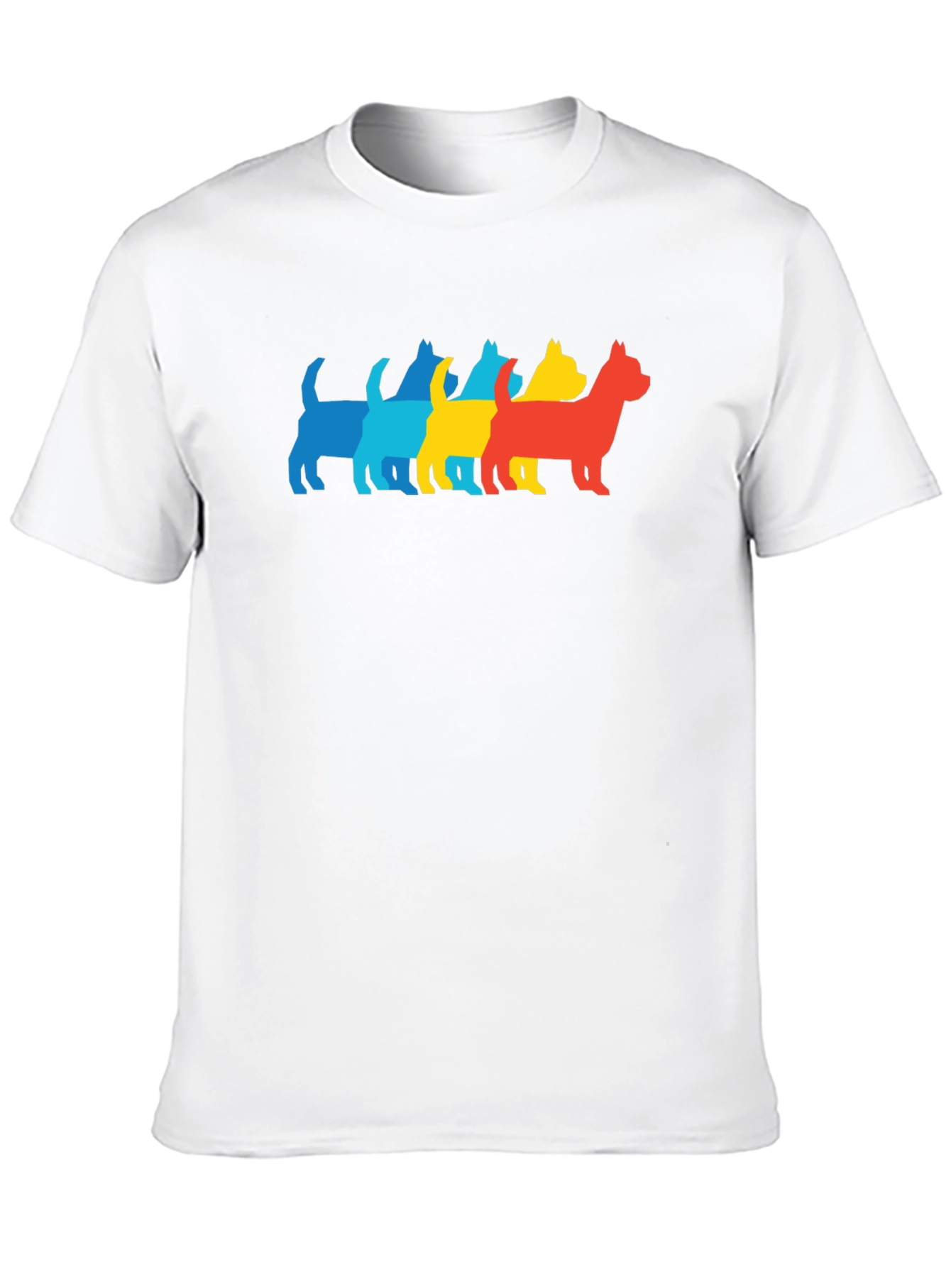 Black Pop Art Dog Silhouette Graphic Tee view 10