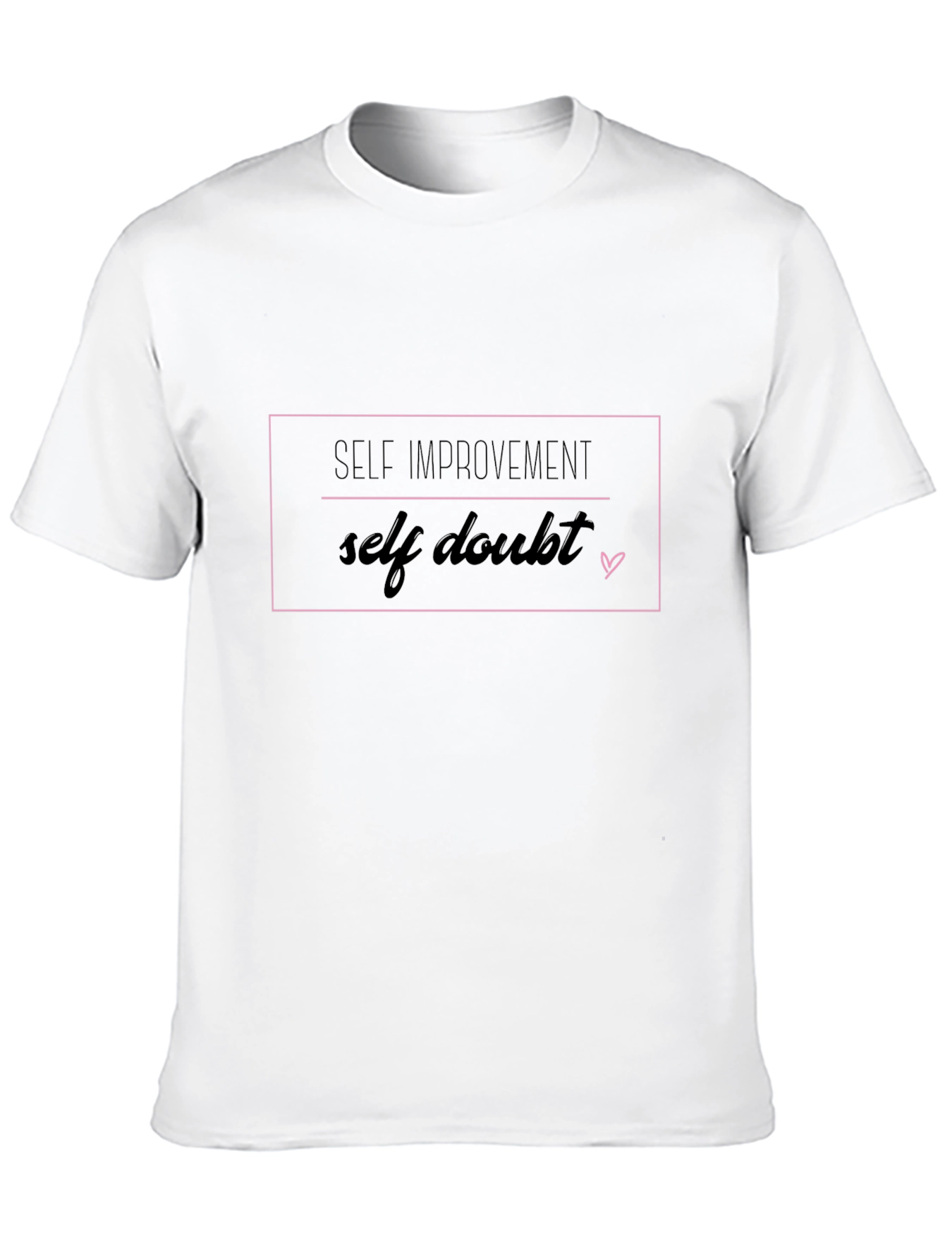 Black Self Improvement & Self Doubt Graphic Tee view 10