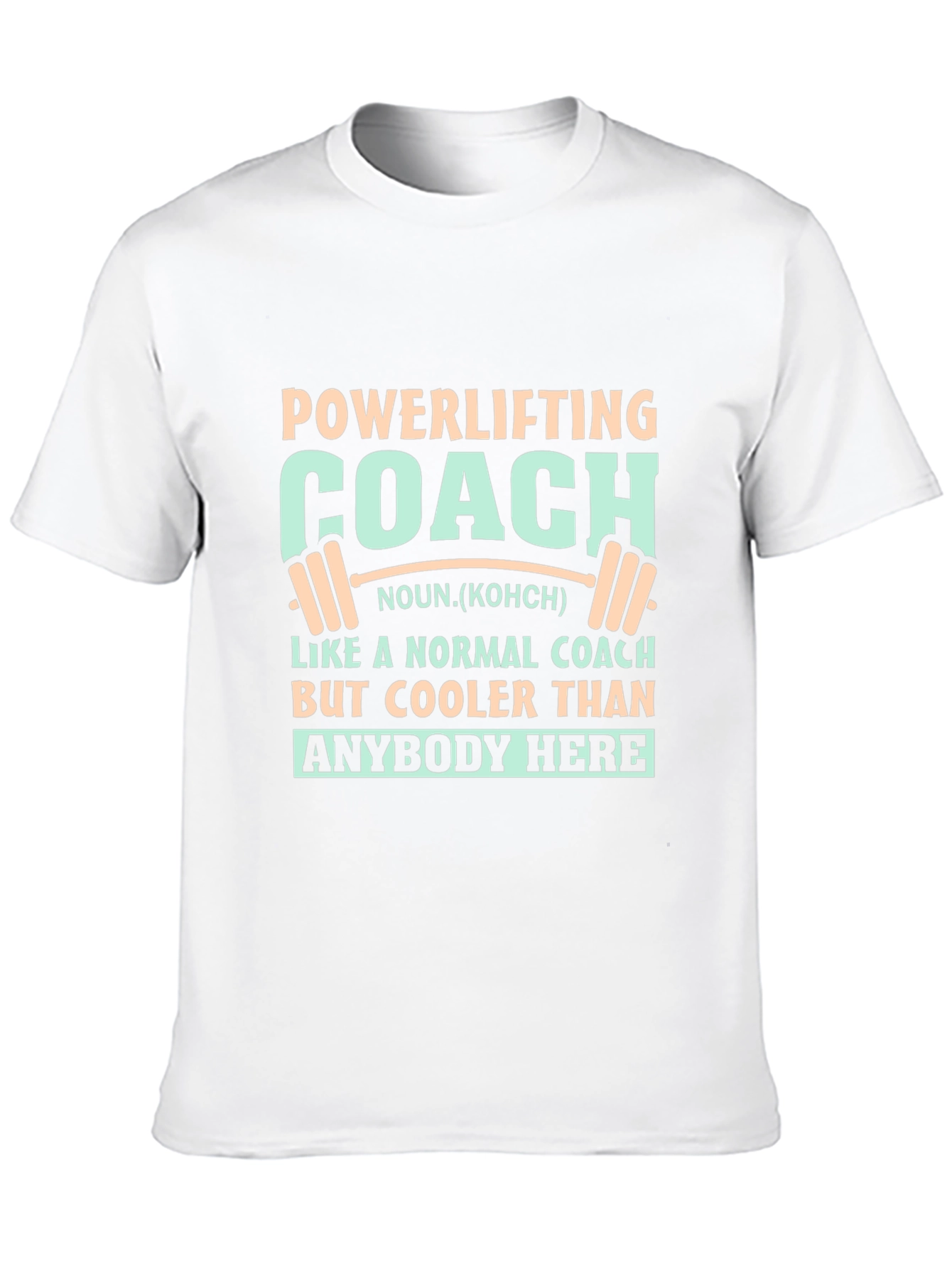 Black Powerlifting Coach Novelty Graphic T-Shirt view 10