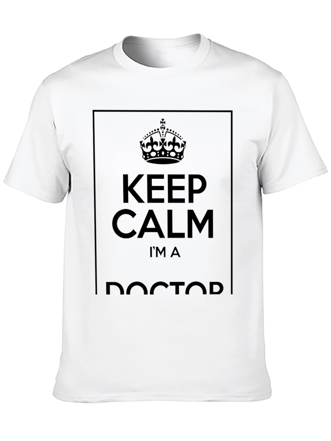 Black Keep Calm I'm a Doctor Black T-Shirt view 10
