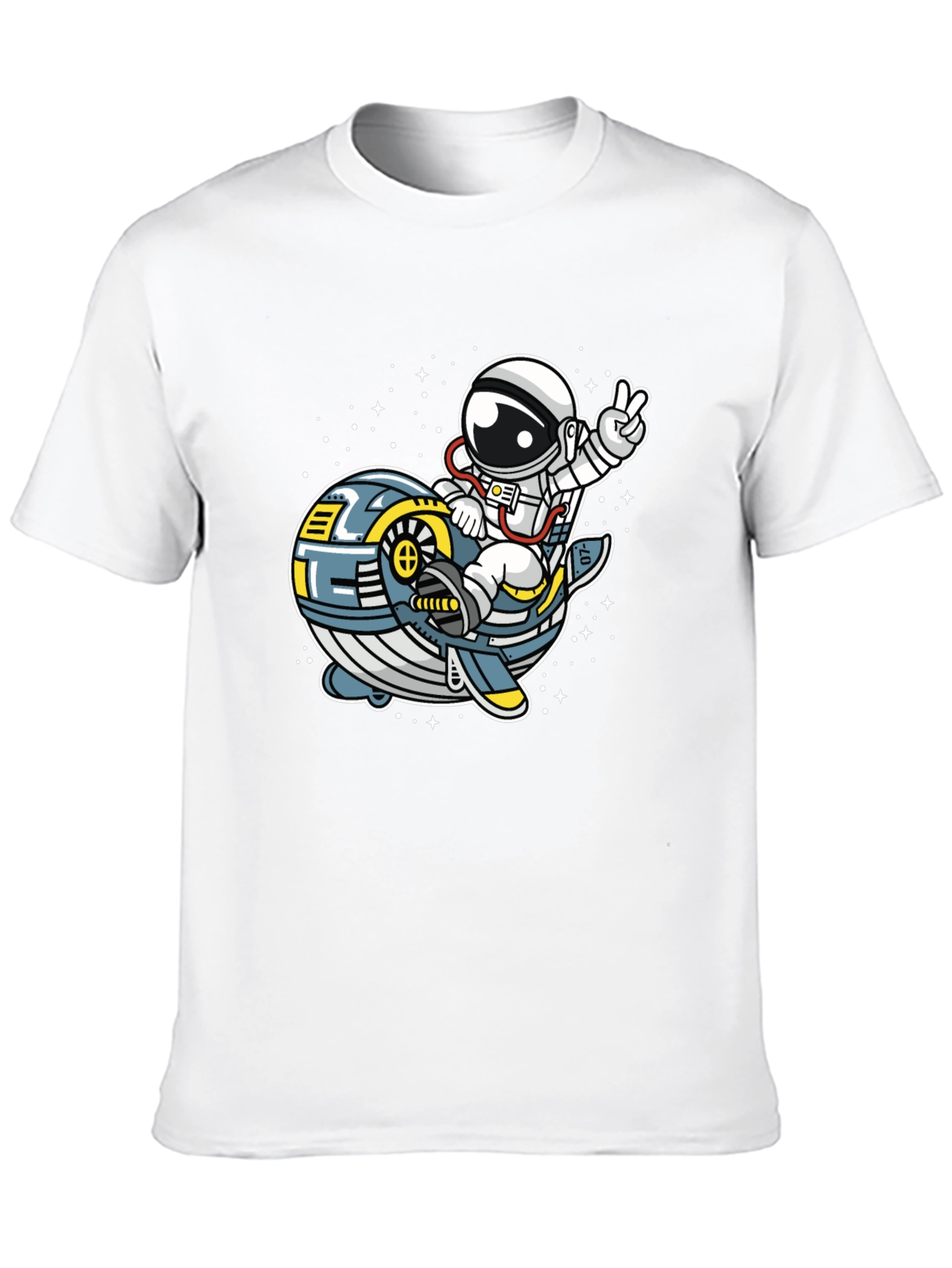 Black Astronaut Whale Space Ride T-Shirt view 10