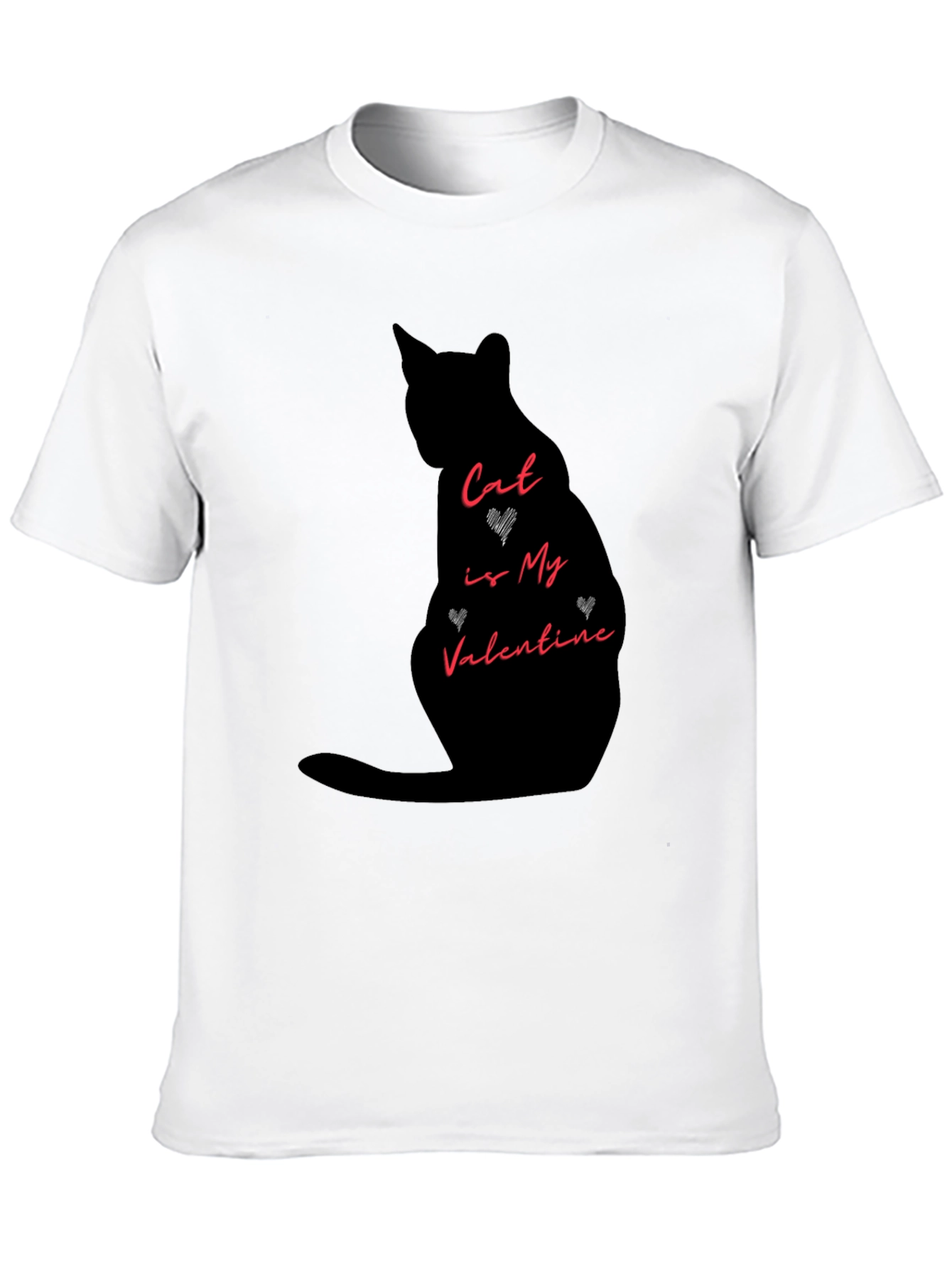 Black Cat is My Valentine Graphic Tee view 10