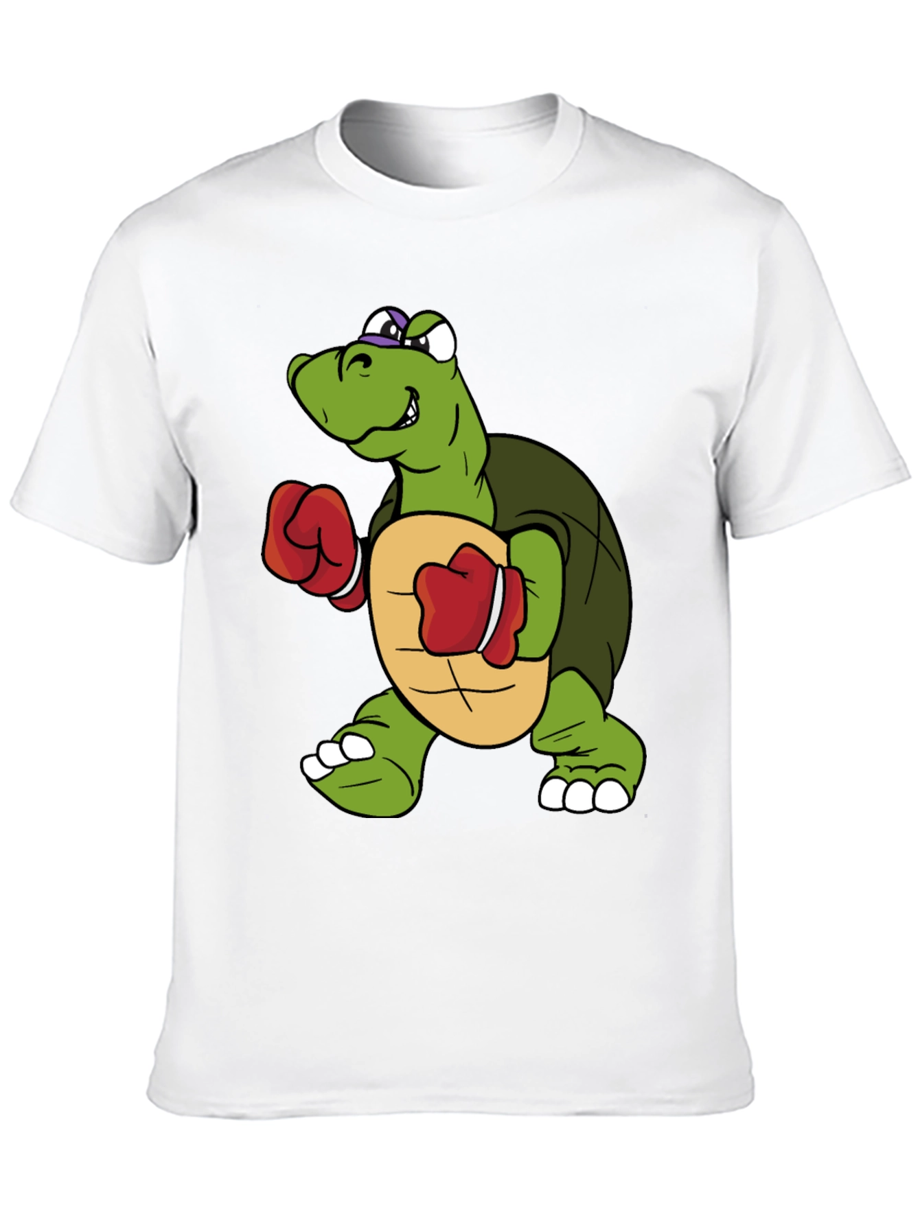 Black Turtle Boxer Graphic Tee - Novelty Cartoon Shirt view 10