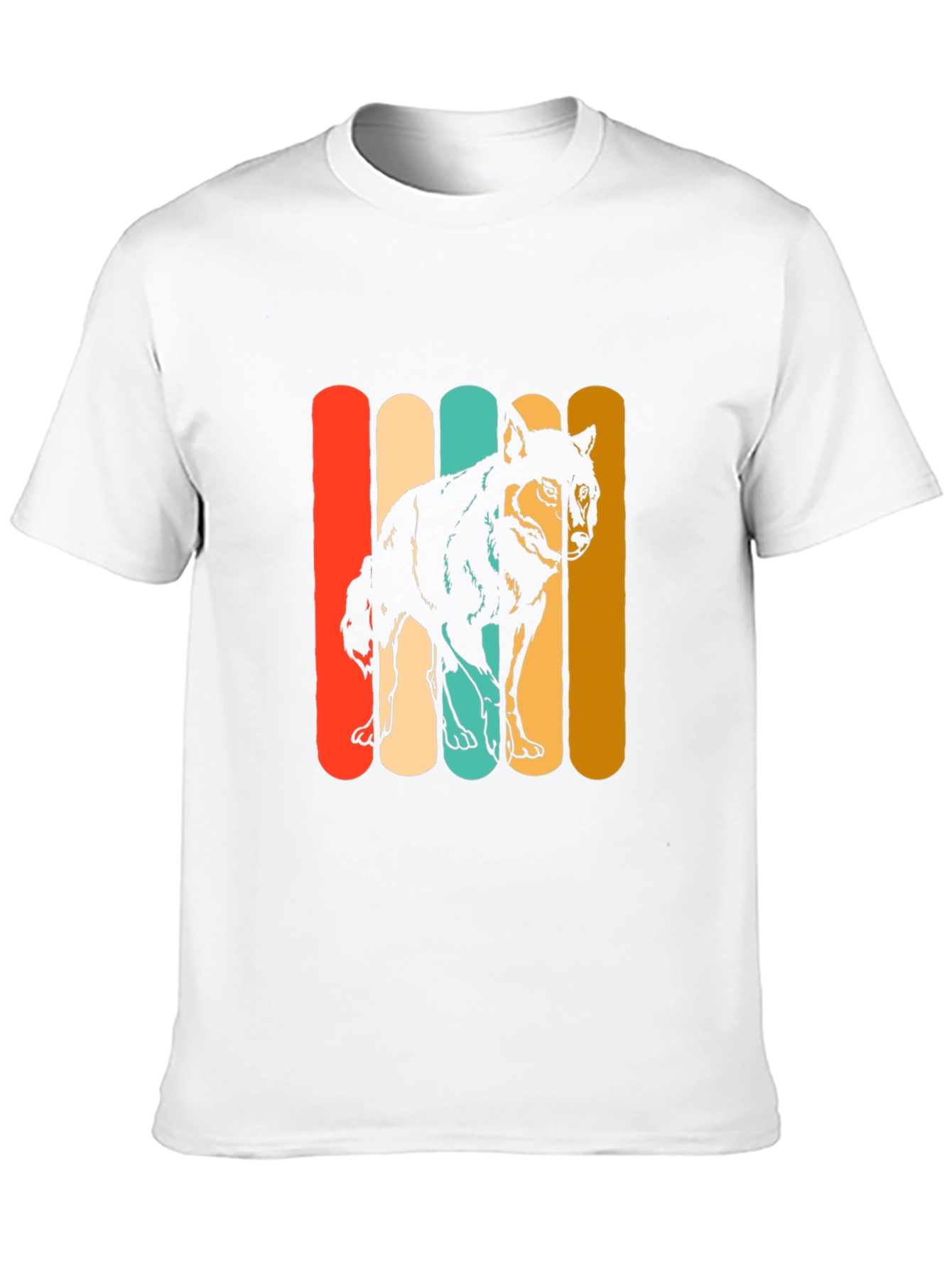 Black Retro Wolf T-Shirt - Vintage Style Graphic Tee view 10