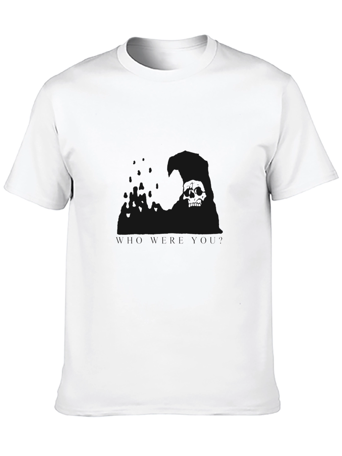 Black Men's Classic Black Crew Neck T-Shirt view 10