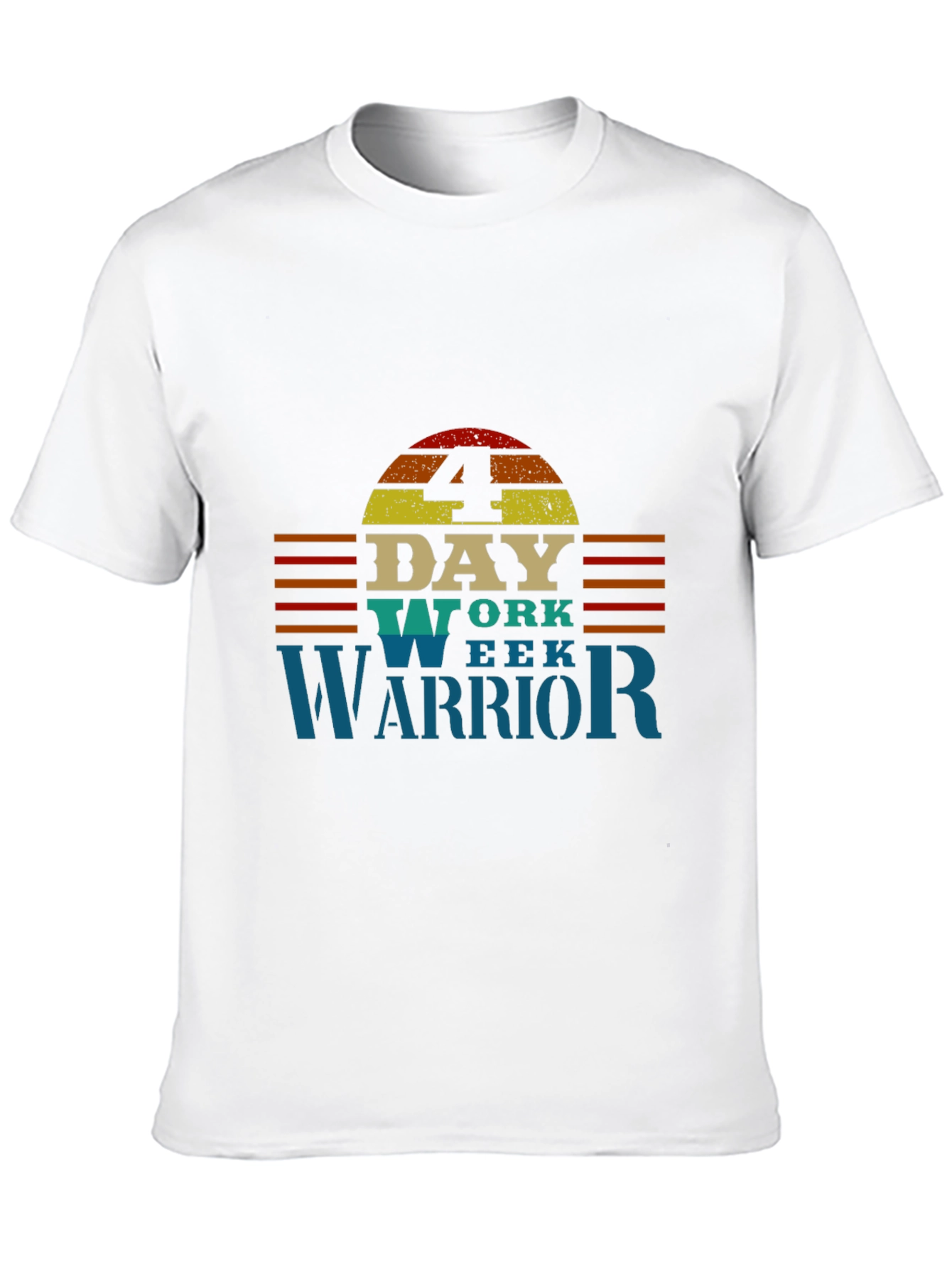 Black 4 Day Work Week Warrior T-Shirt view 10