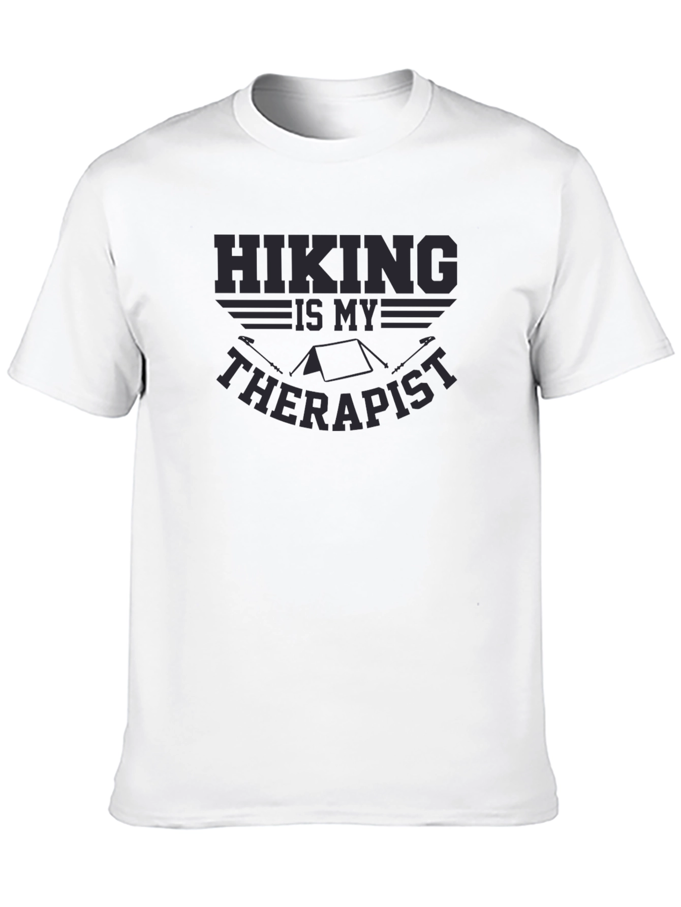 Black Hiking Is My Therapist Graphic T-Shirt view 10