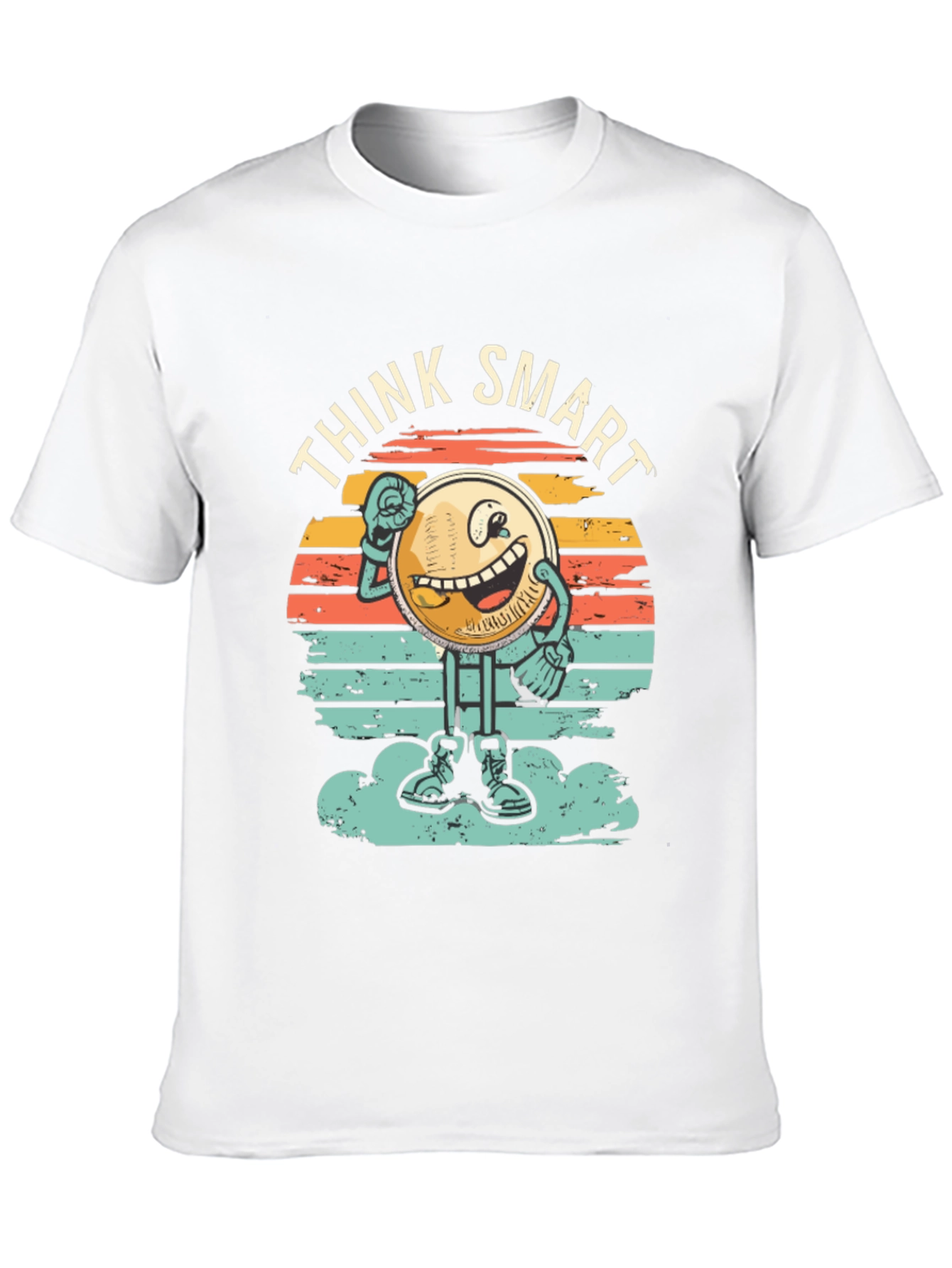 Black Think Smart Graphic Tee - Retro Style view 10