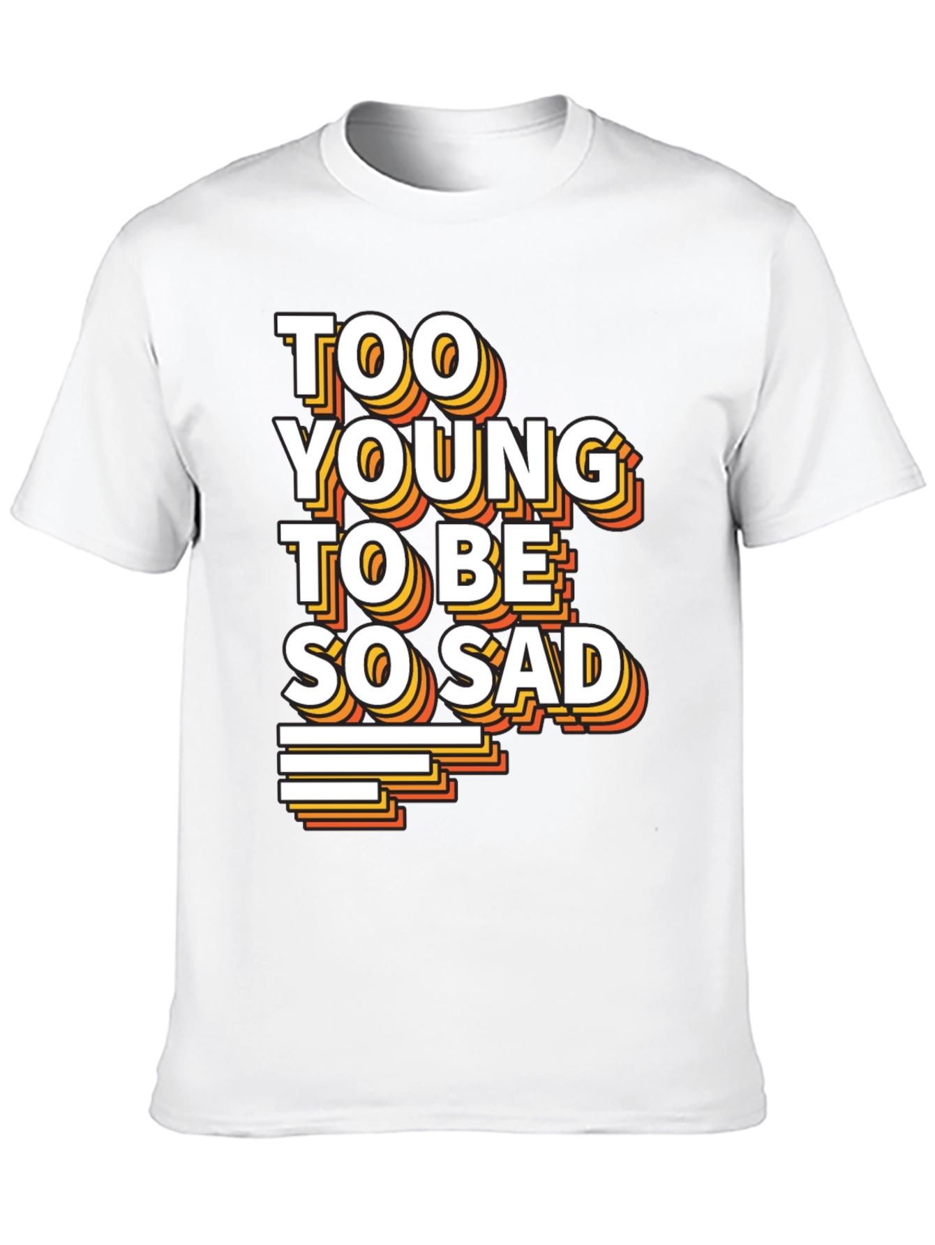 Black Too Young To Be So Sad Graphic Tee view 10