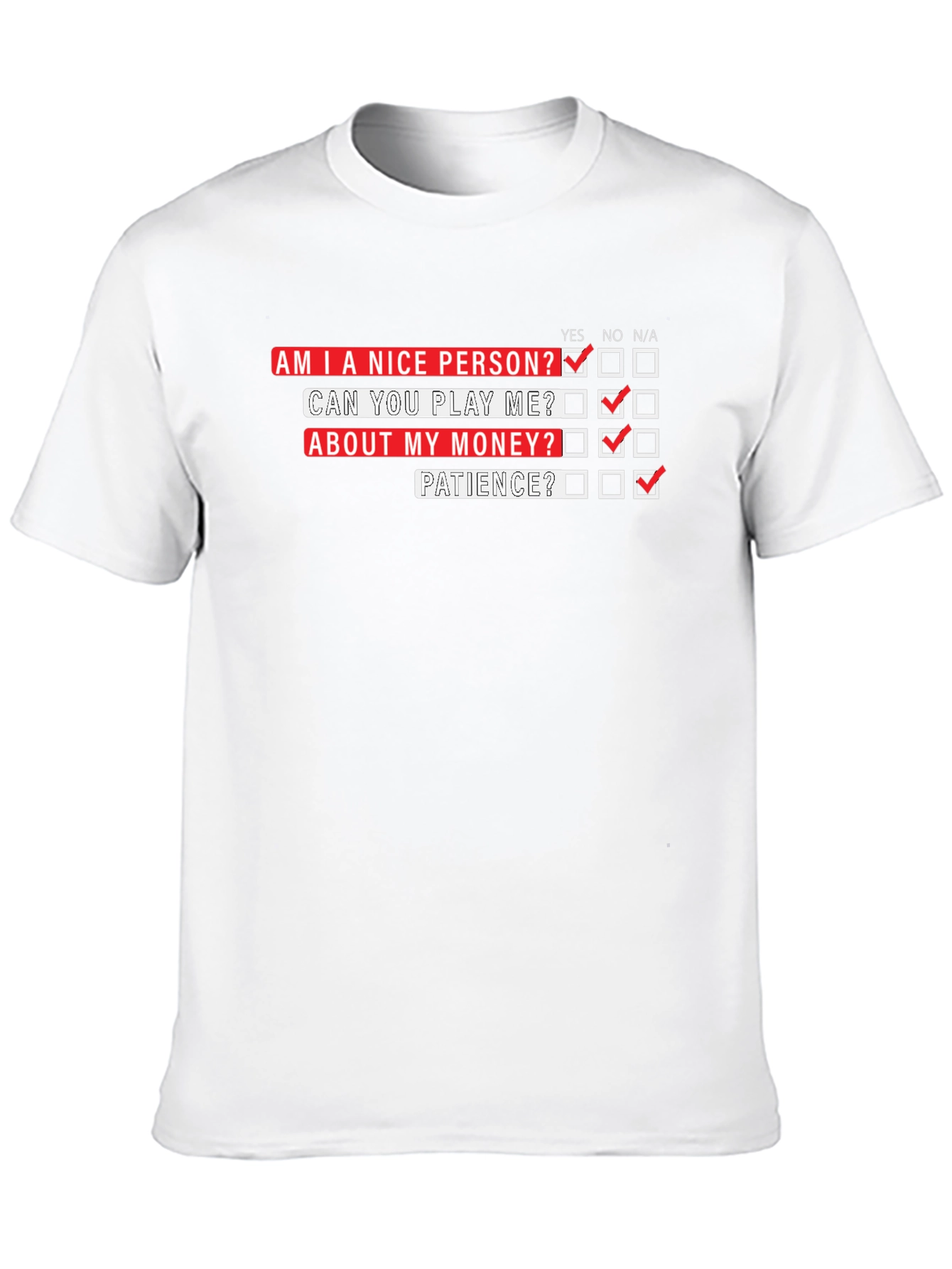 Black Funny T-Shirt: Am I a Nice Person? view 10