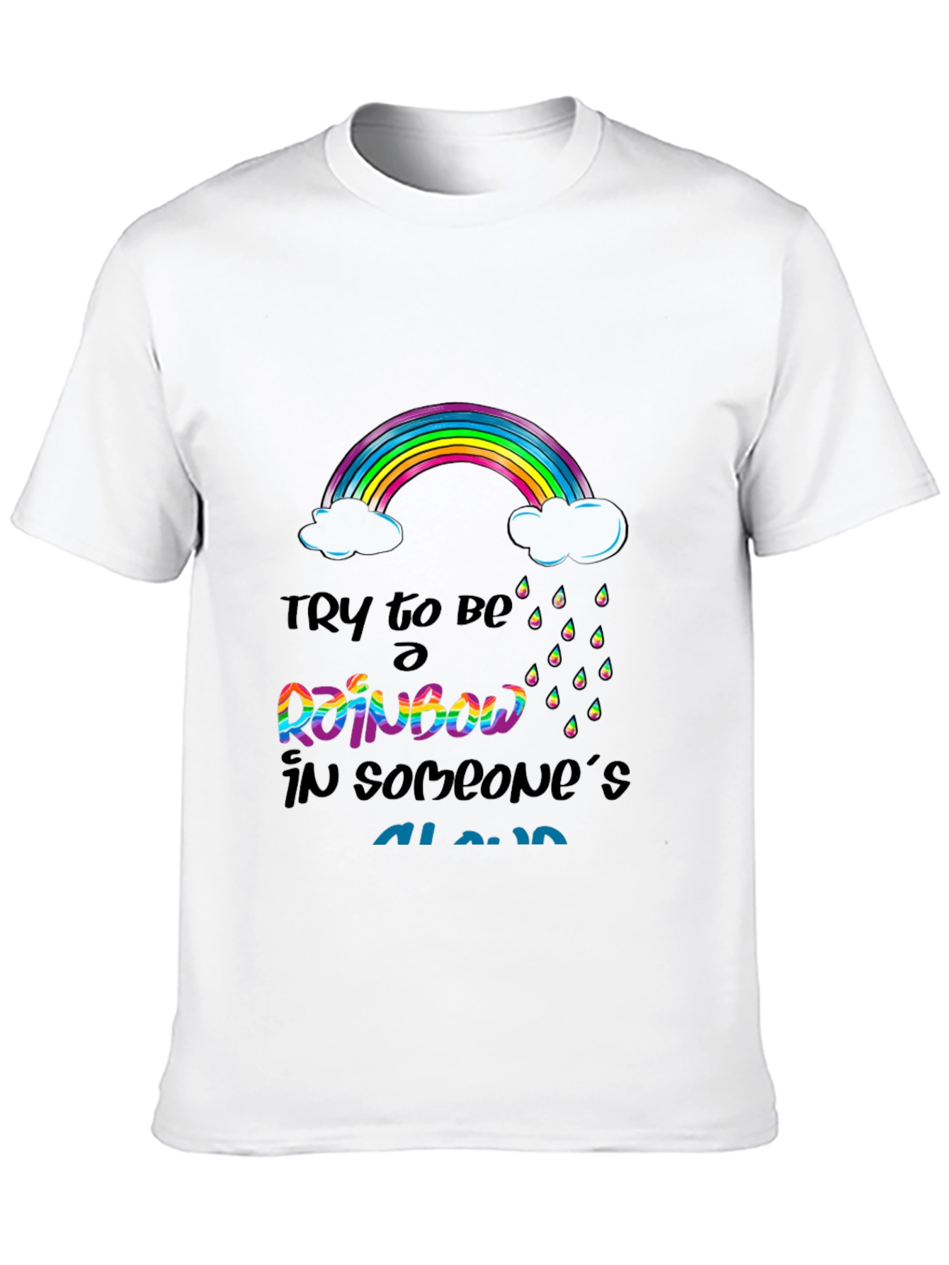 Black Rainbow Cloud Graphic T-Shirt view 10